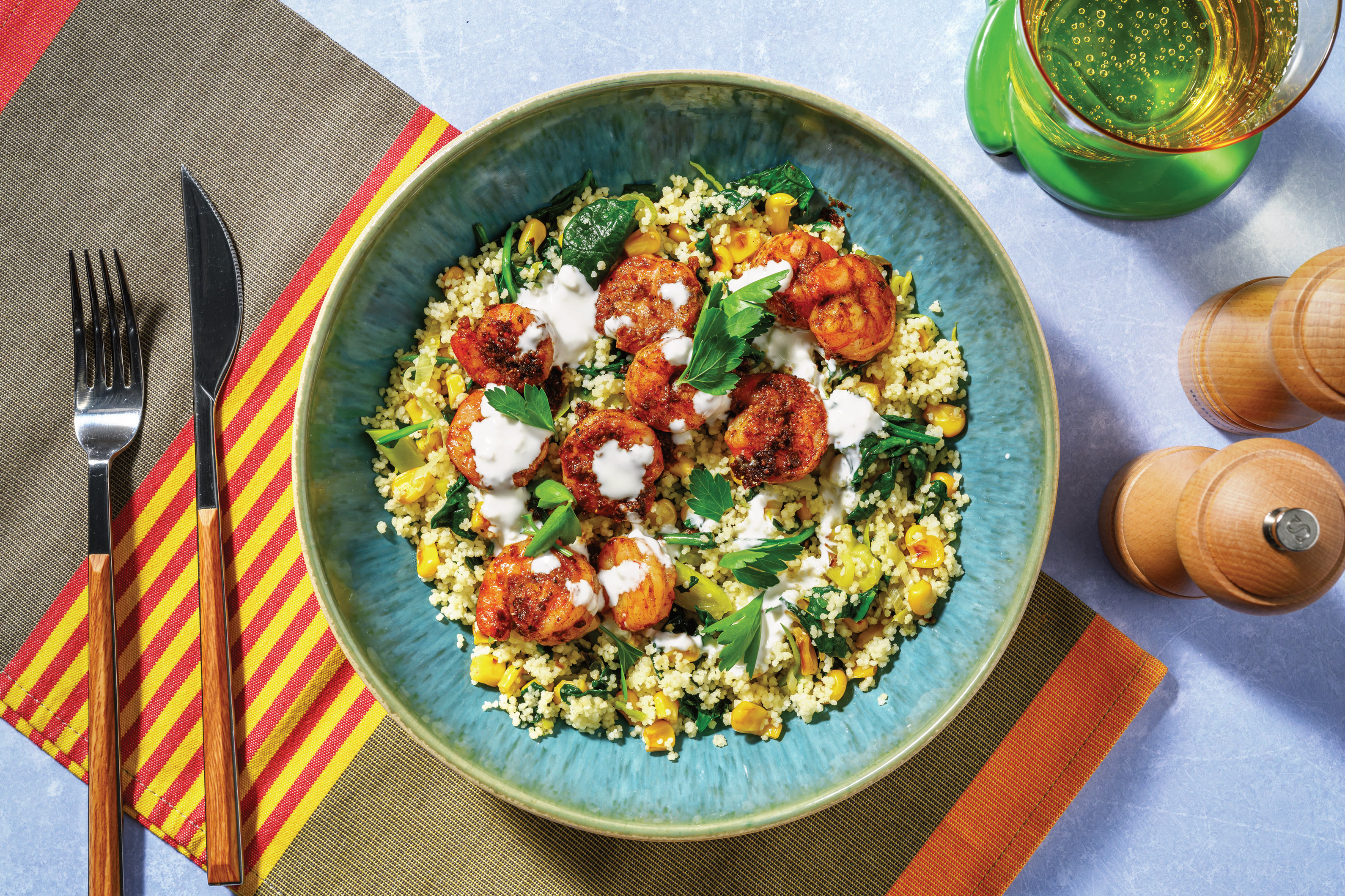 Double Caribbean Jerk Prawns & Veggie Rice Bowl Recipe HelloFresh