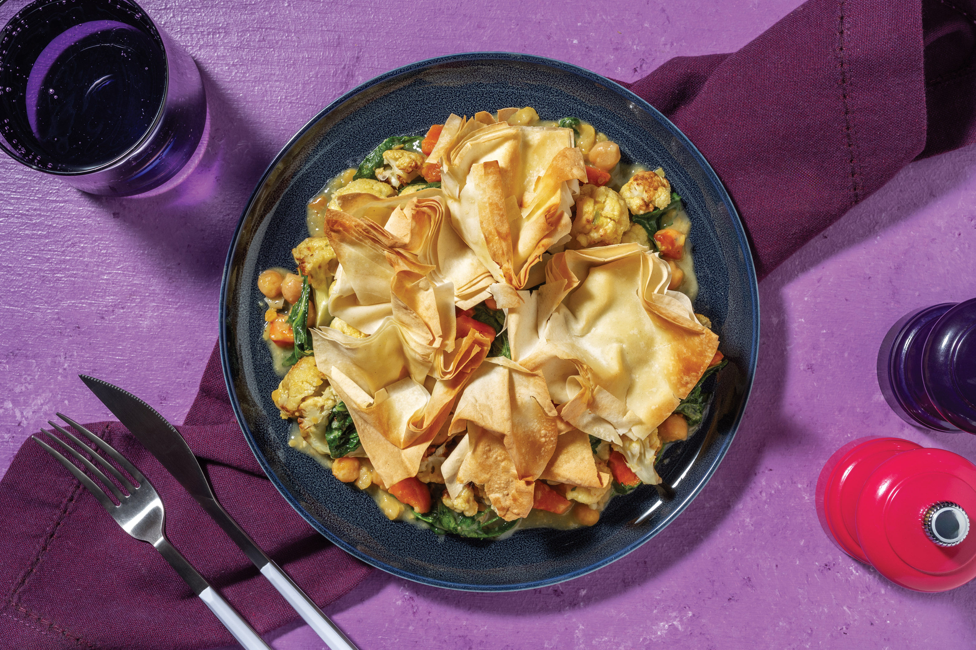 Chickpea & Cauliflower Korma Pie Recipe HelloFresh