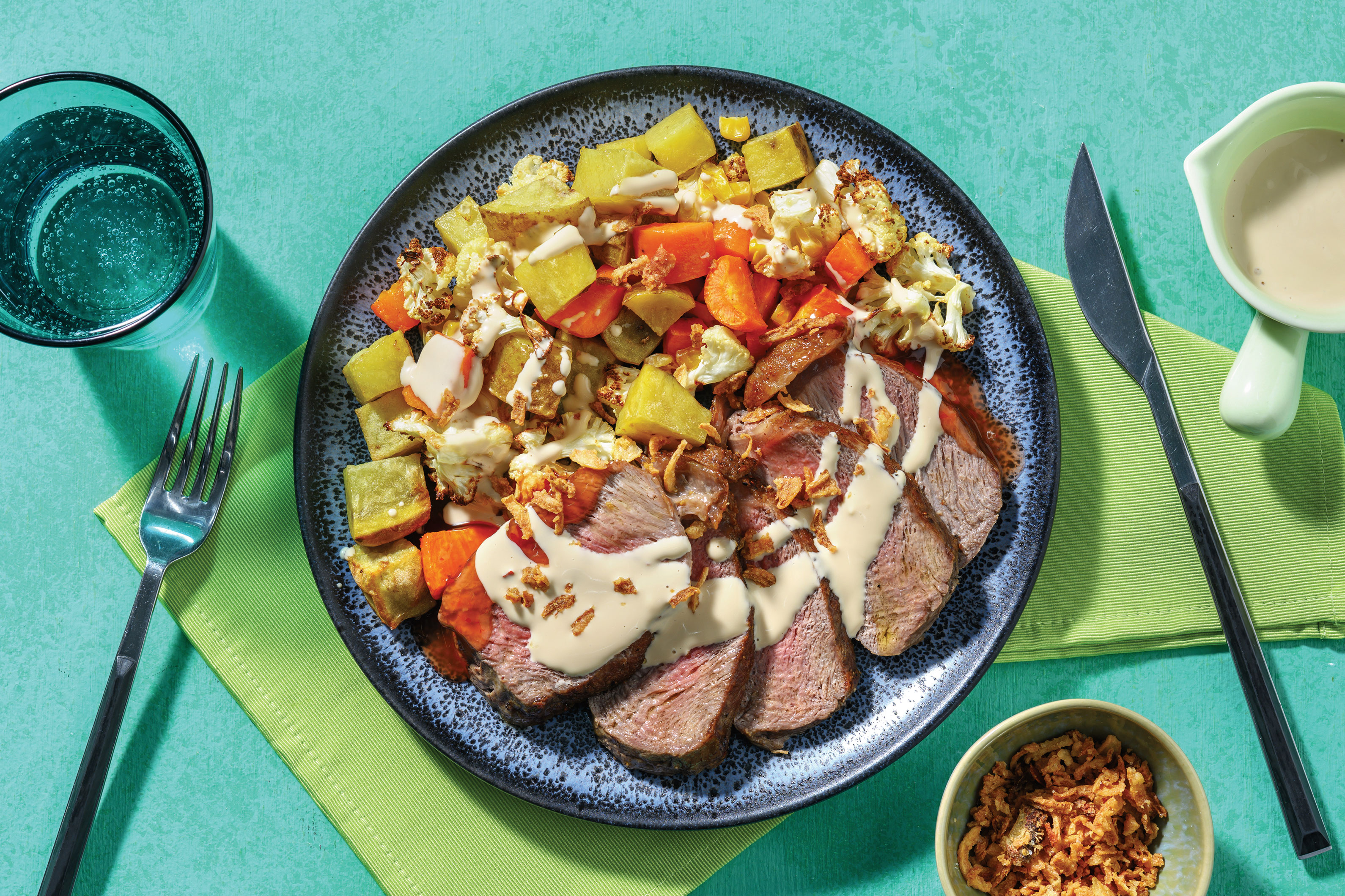 Double Sweet Chilli Beef Rump &amp; Corn Veggie Toss Recipe | HelloFresh