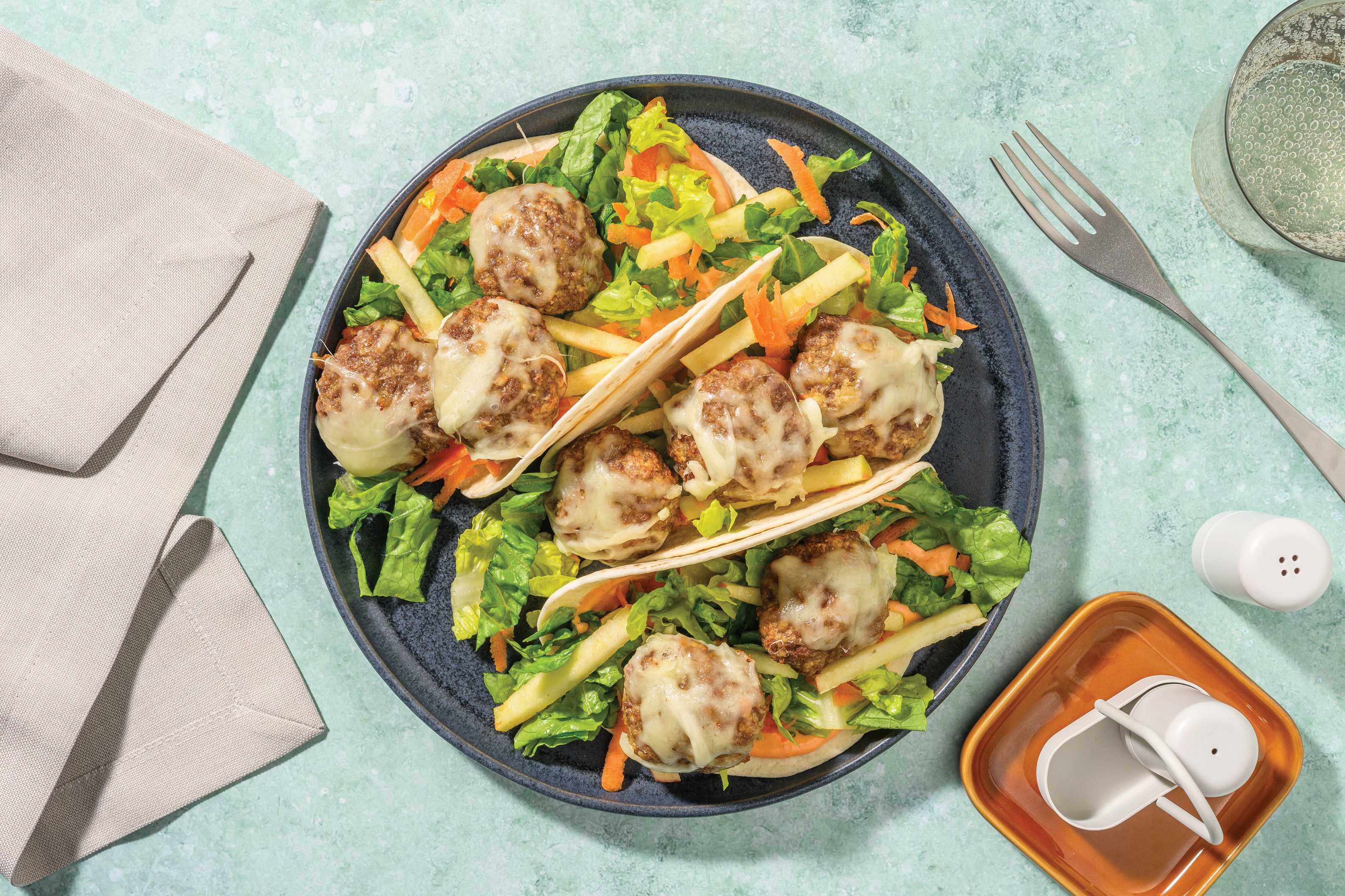 Cheeseburger Beef Meatball Tacos Recipe HelloFresh