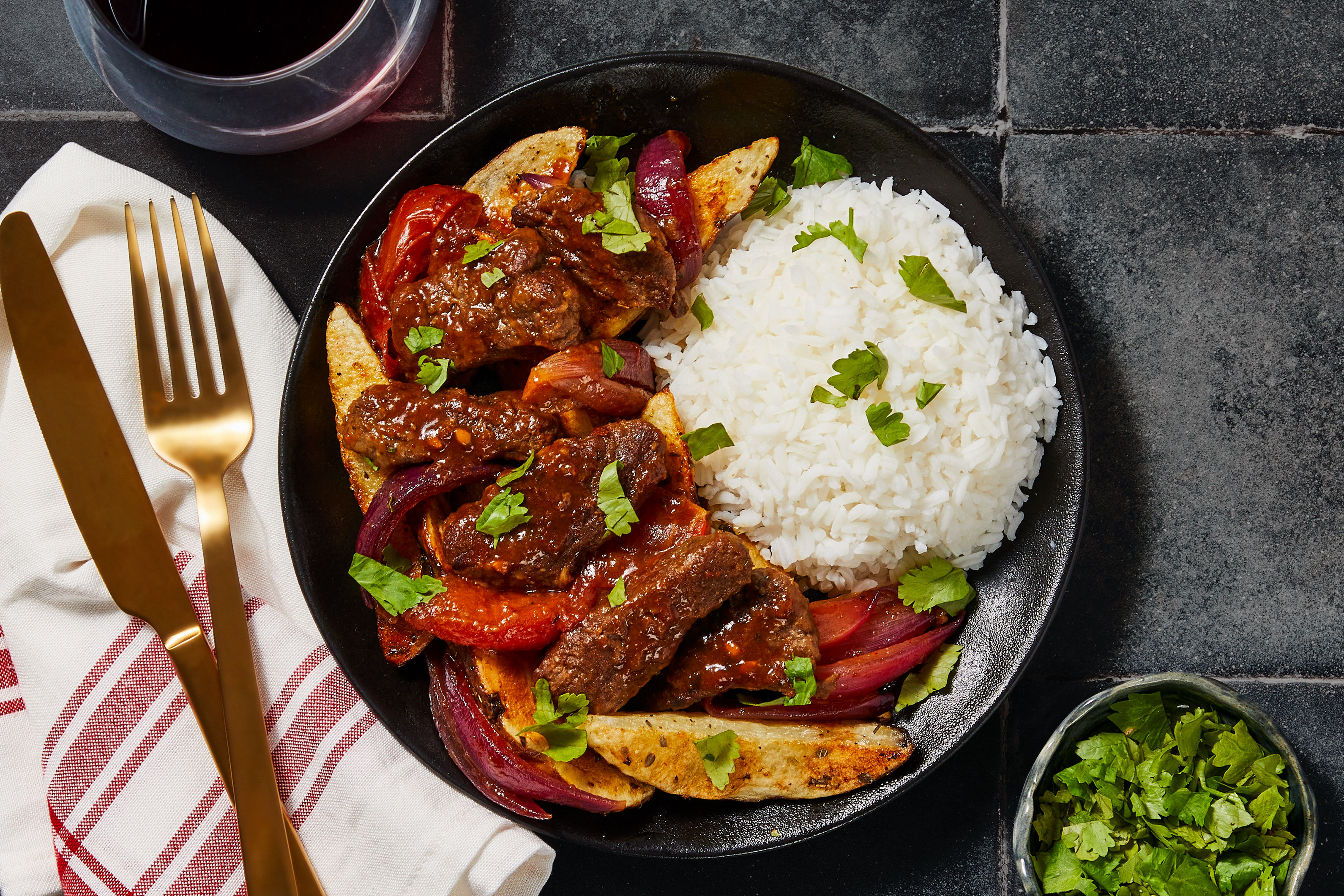 Peruvian Chili Soy Rib Eye Stir Fry