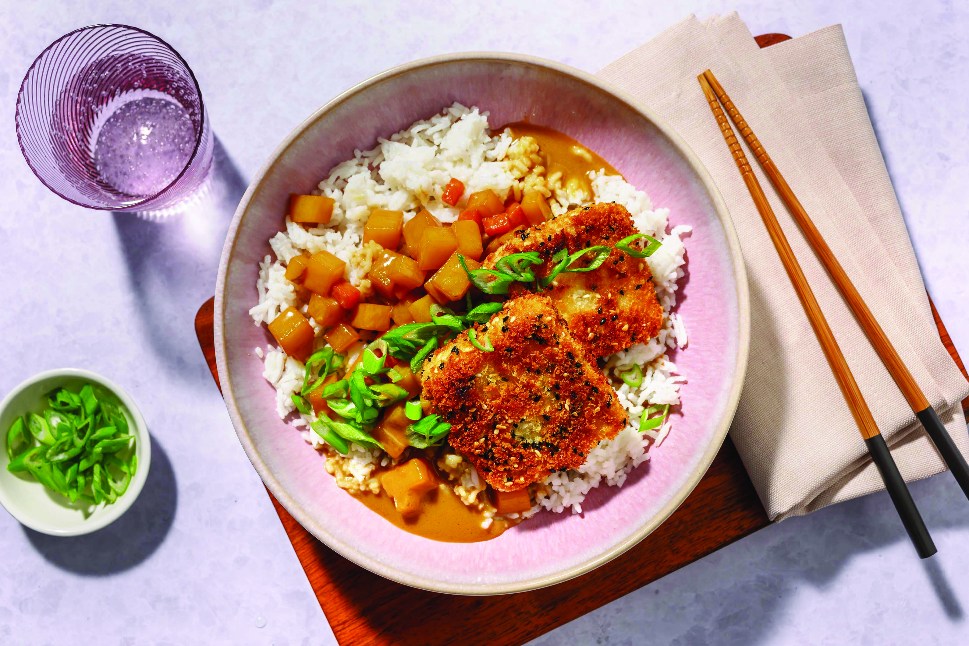 Japanese Crumbed Tofu, Chicken & Golden Curry Recipe | HelloFresh