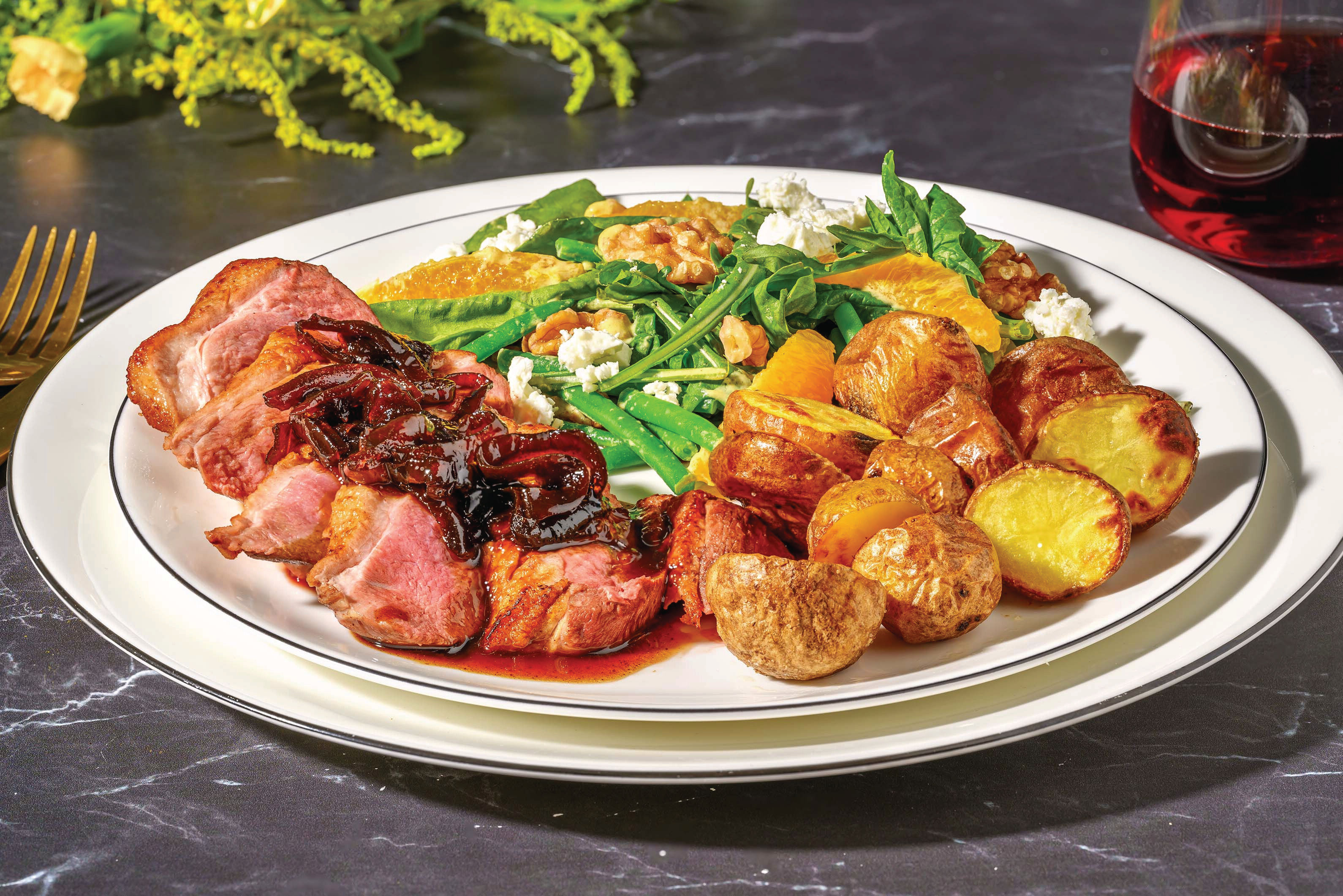 Duck Breast & Crispy Chat Potatoes Recipe | HelloFresh