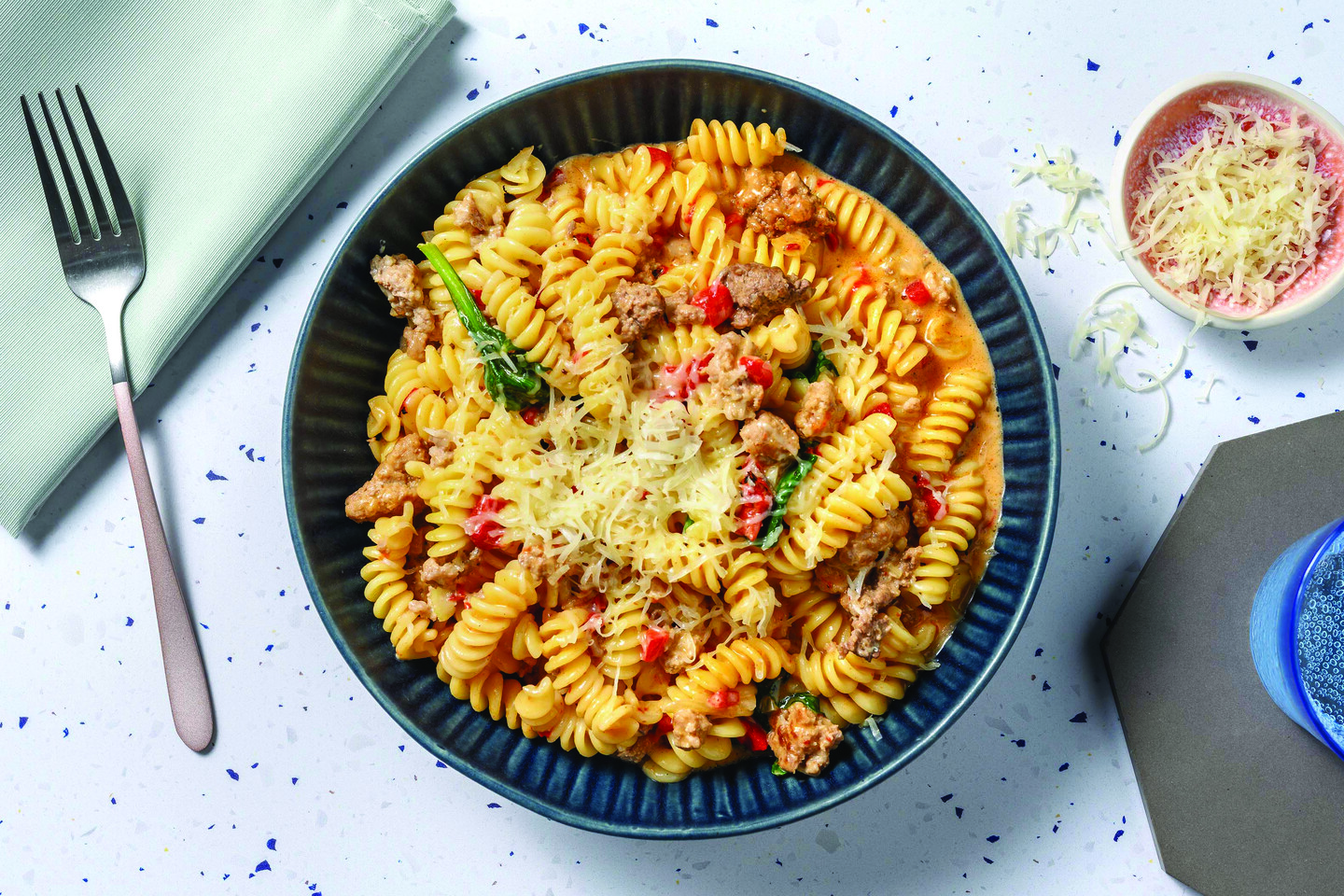 HelloHero: Easy Creamy Double Beef & Pork Fusilli Recipe | HelloFresh