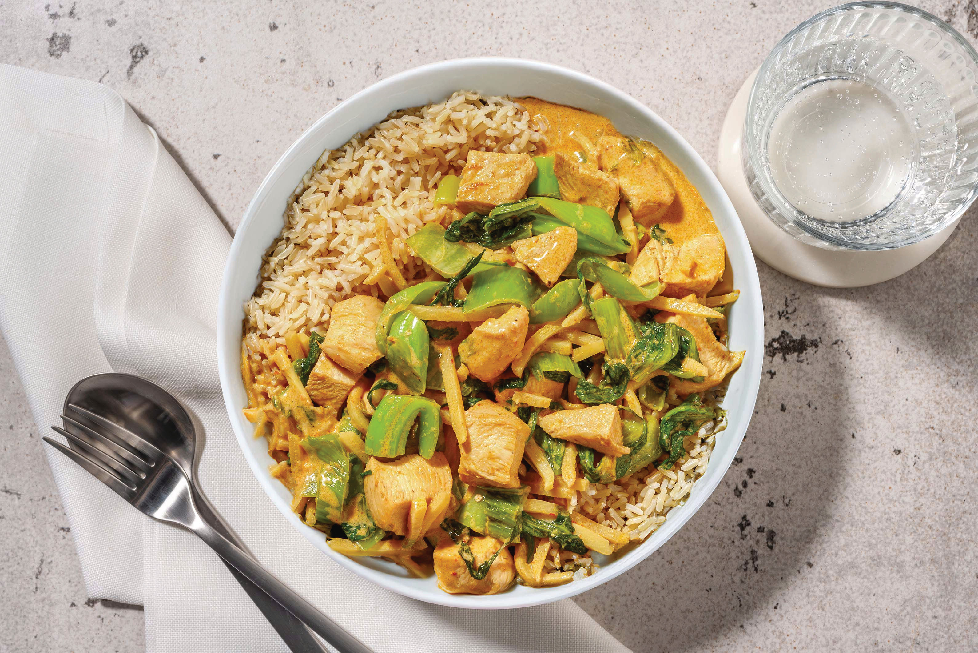 Mild Thai Red Prawn Curry & Brown Rice Recipe | HelloFresh
