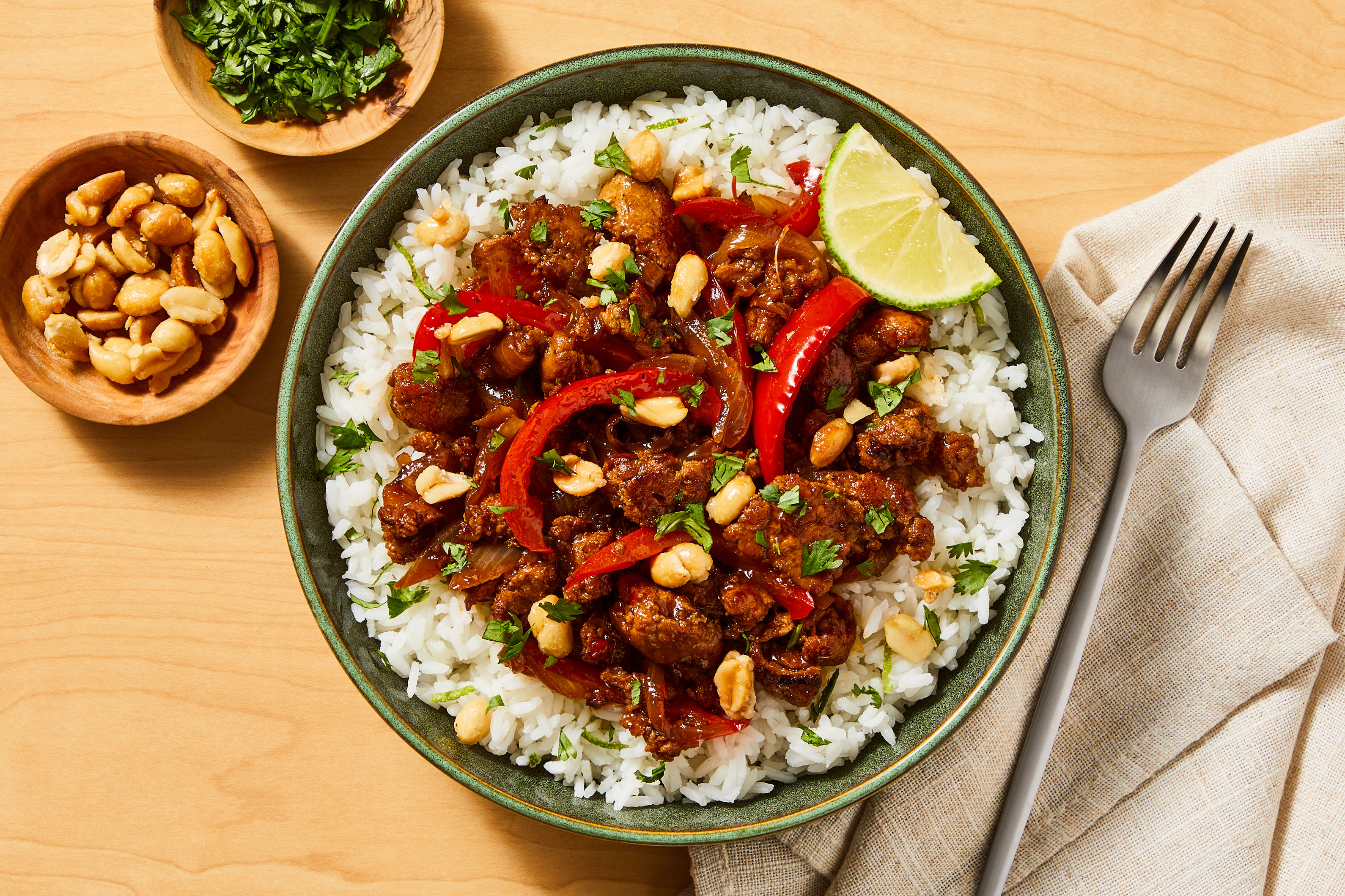 [SIDE CARB SWAP JASMINE RICE TO MICROWAVABLE RICE] Sweet Chili Ground ...