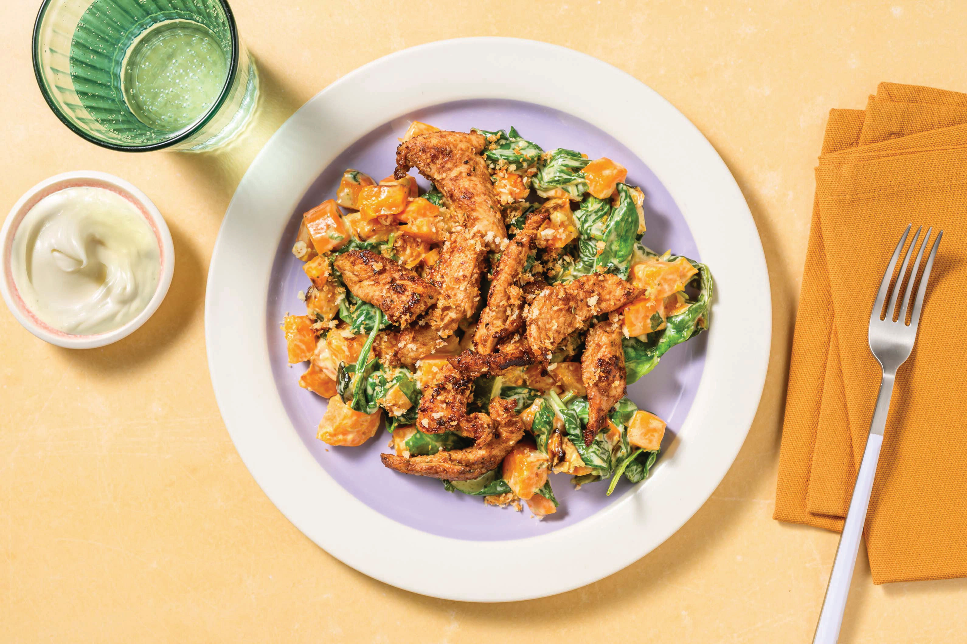 Spiced Chicken & Roast Pumpkin Toss Recipe | HelloFresh