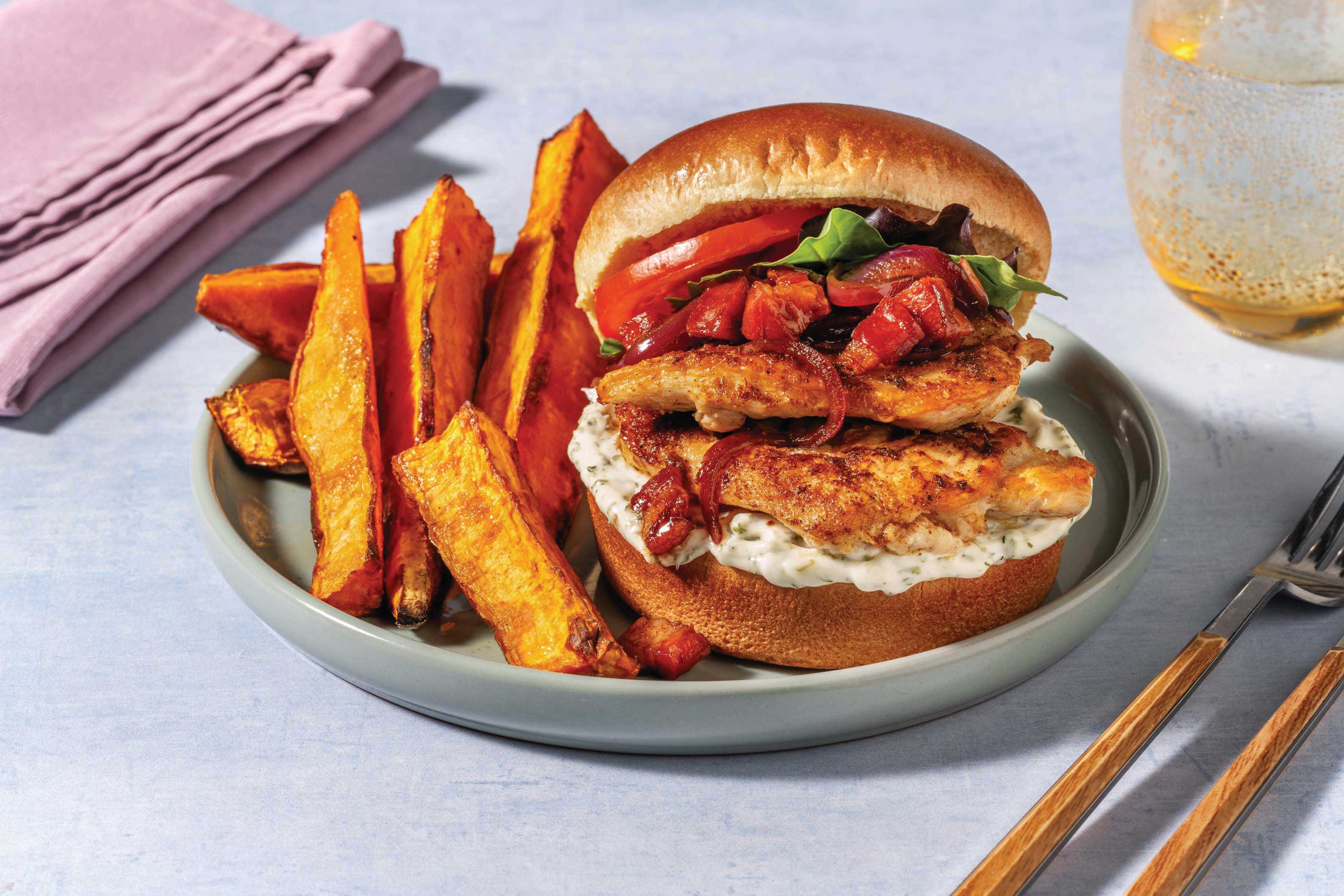 Chicken & Bacon Jam Burger Recipe HelloFresh