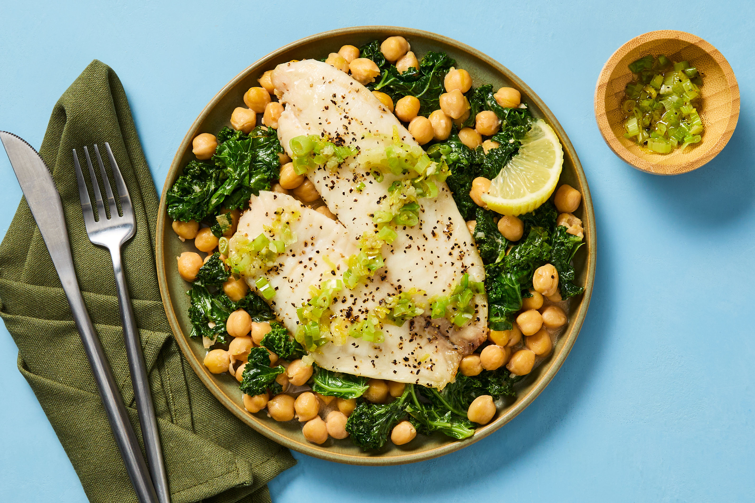 Roasted Tilapia with Garlic Scallion Oil
