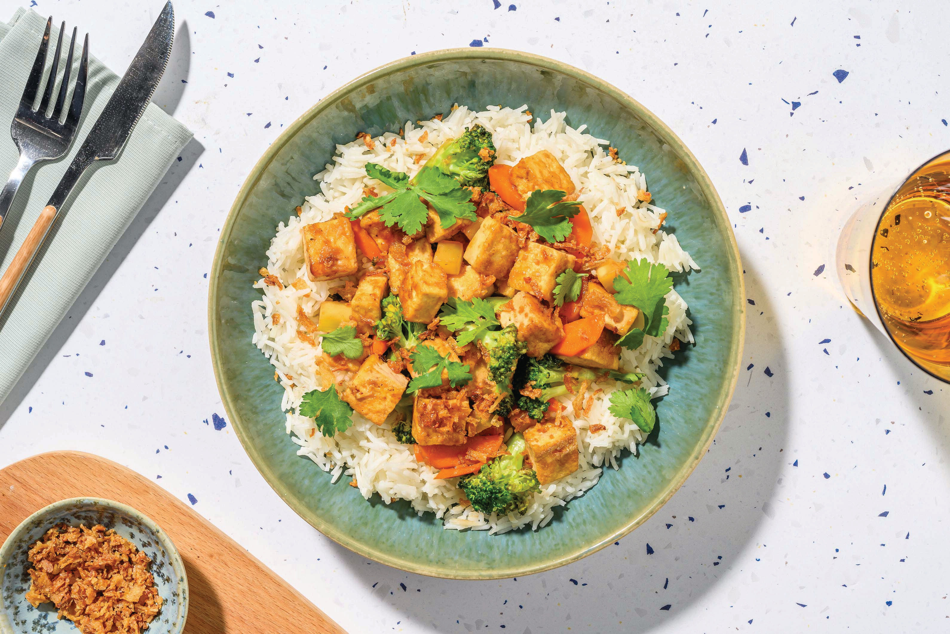 Teriyaki Tofu & Garlic Rice Recipe HelloFresh