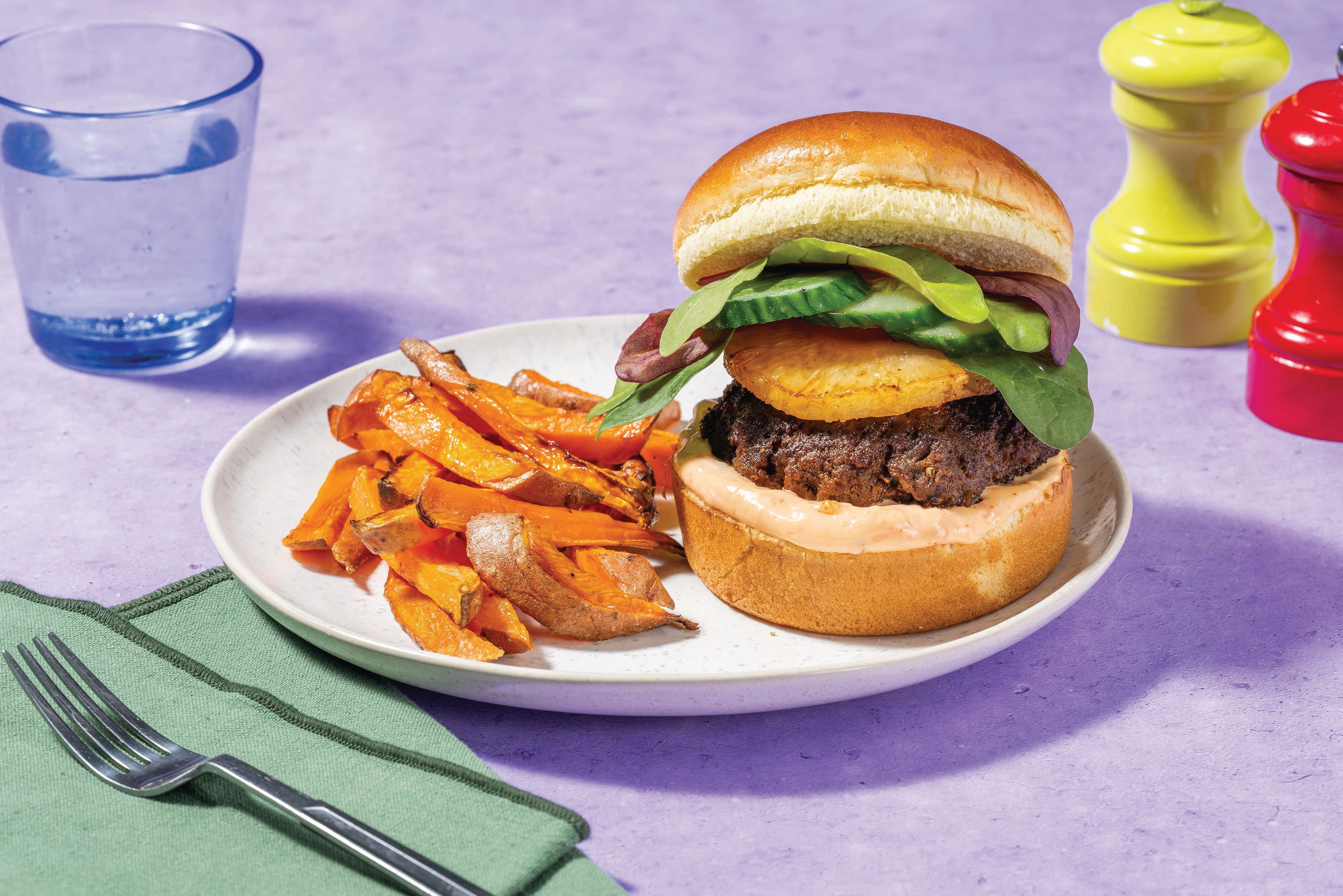HelloHero Caribbean Beef & Pineapple Burger Recipe HelloFresh