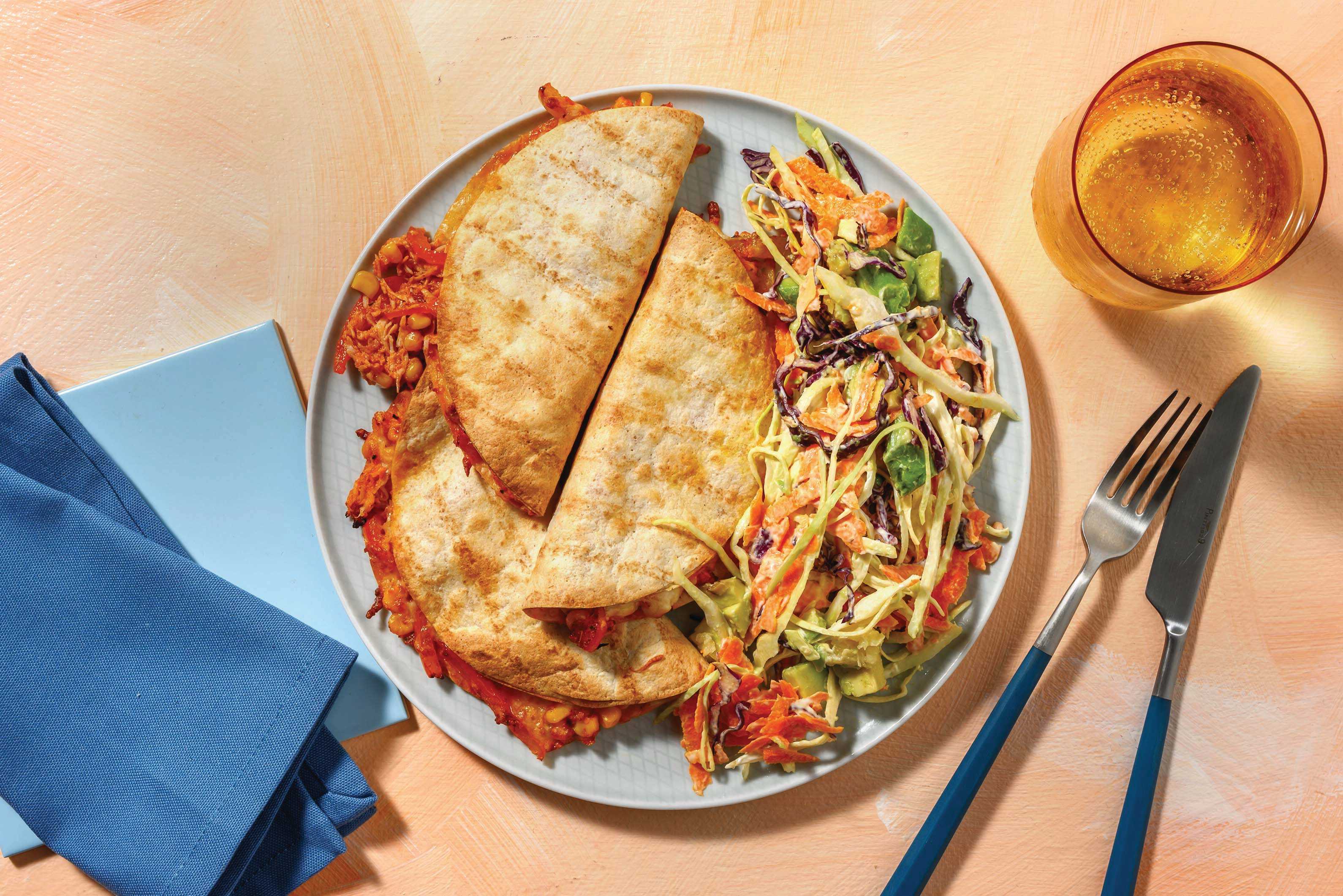 Bacon, Pulled Pork & Capsicum Quesadillas Recipe HelloFresh