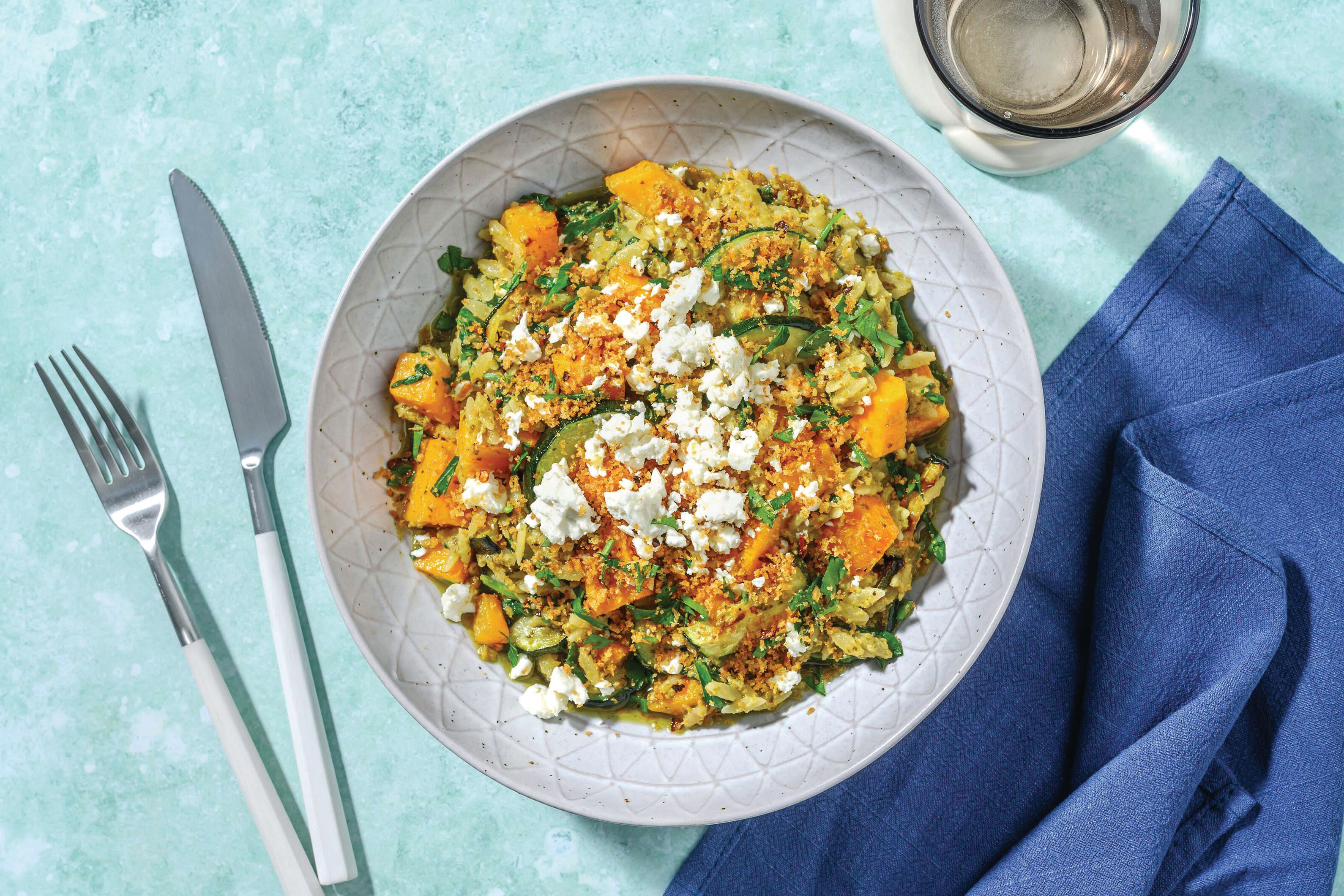 Basil Pesto & Roast Pumpkin Risoni Recipe HelloFresh