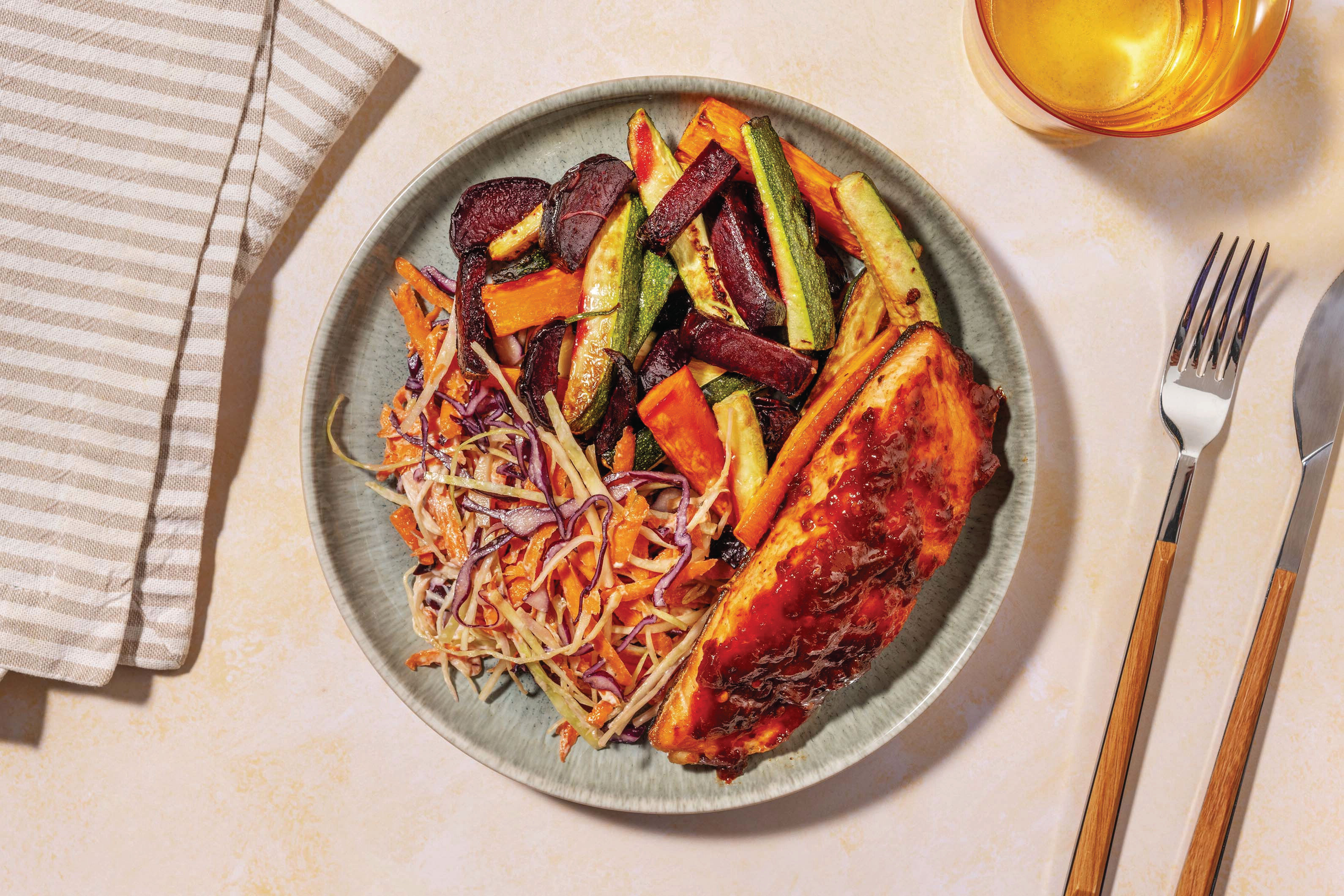 Honey Chipotle Salmon & Halloumi Recipe HelloFresh