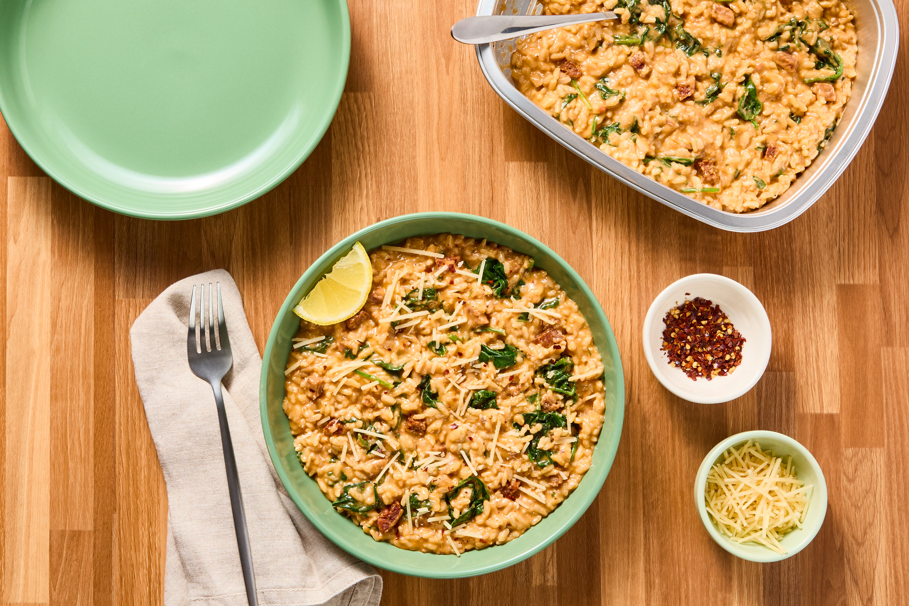 Salami Spinach Risotto Recipe | HelloFresh