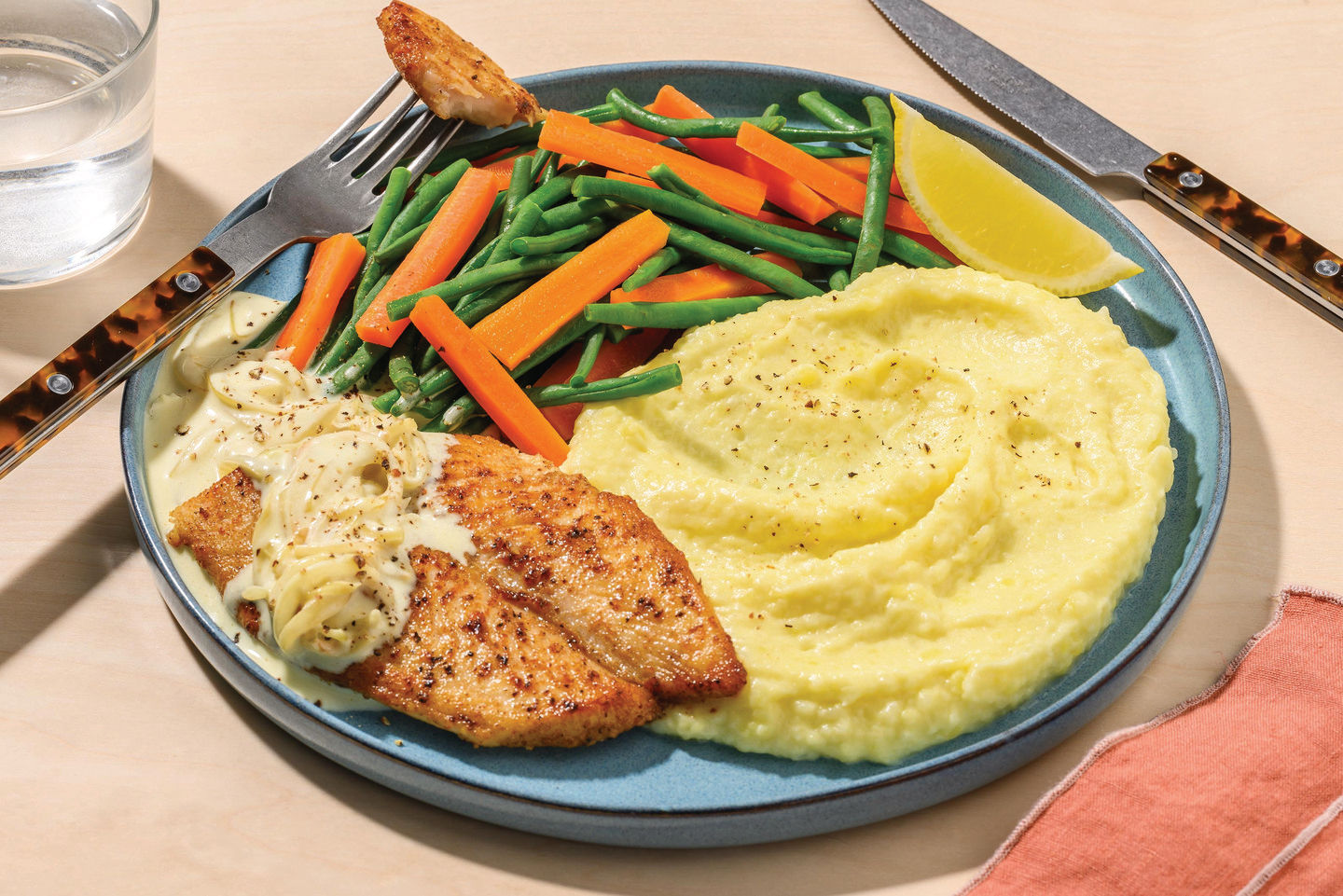 Spiced White Fish & Cheesy Potato-Cauliflower Mash Recipe | HelloFresh