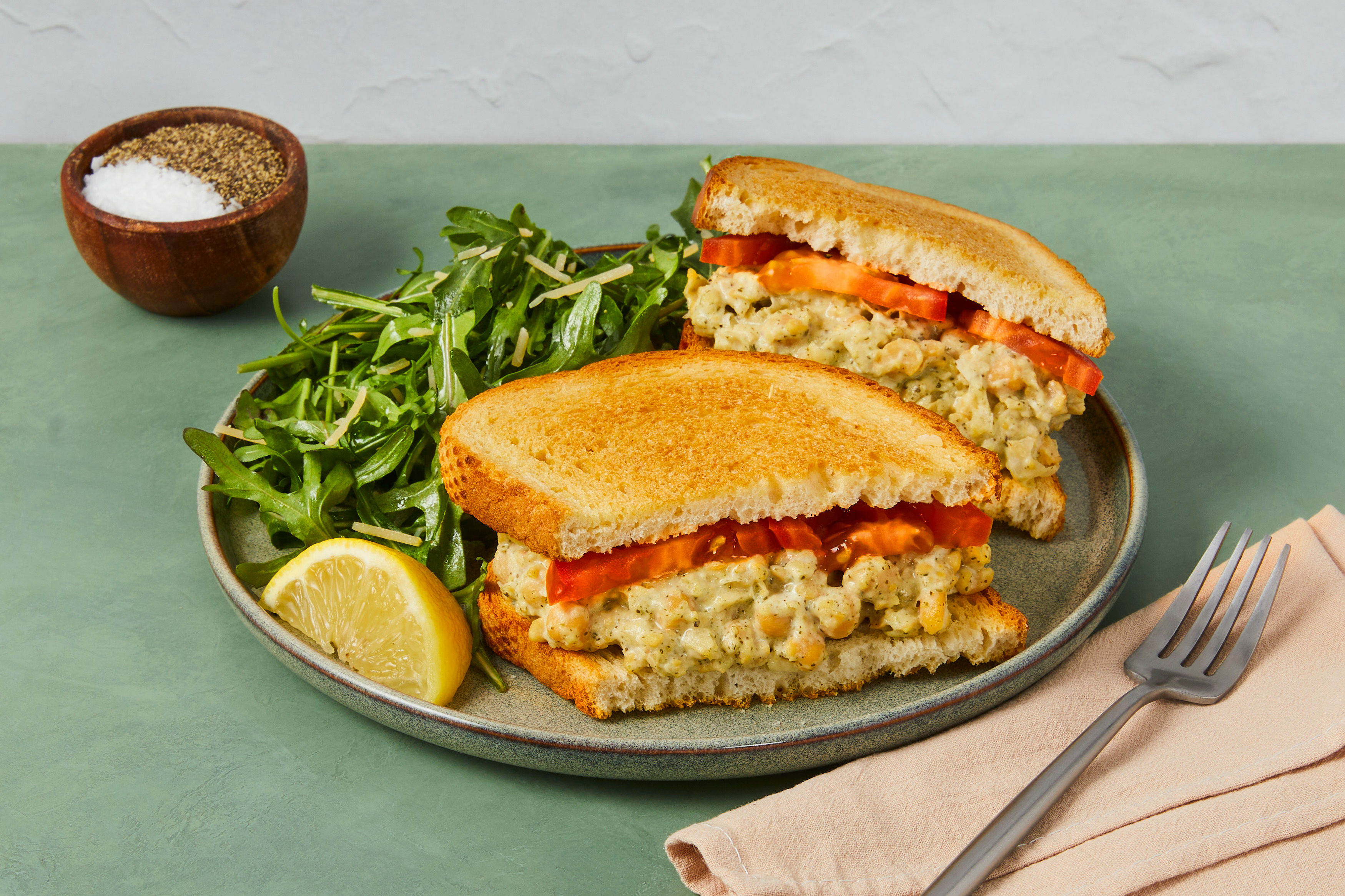 Green Goddess Chickpea Salad Sandwiches Recipe | HelloFresh