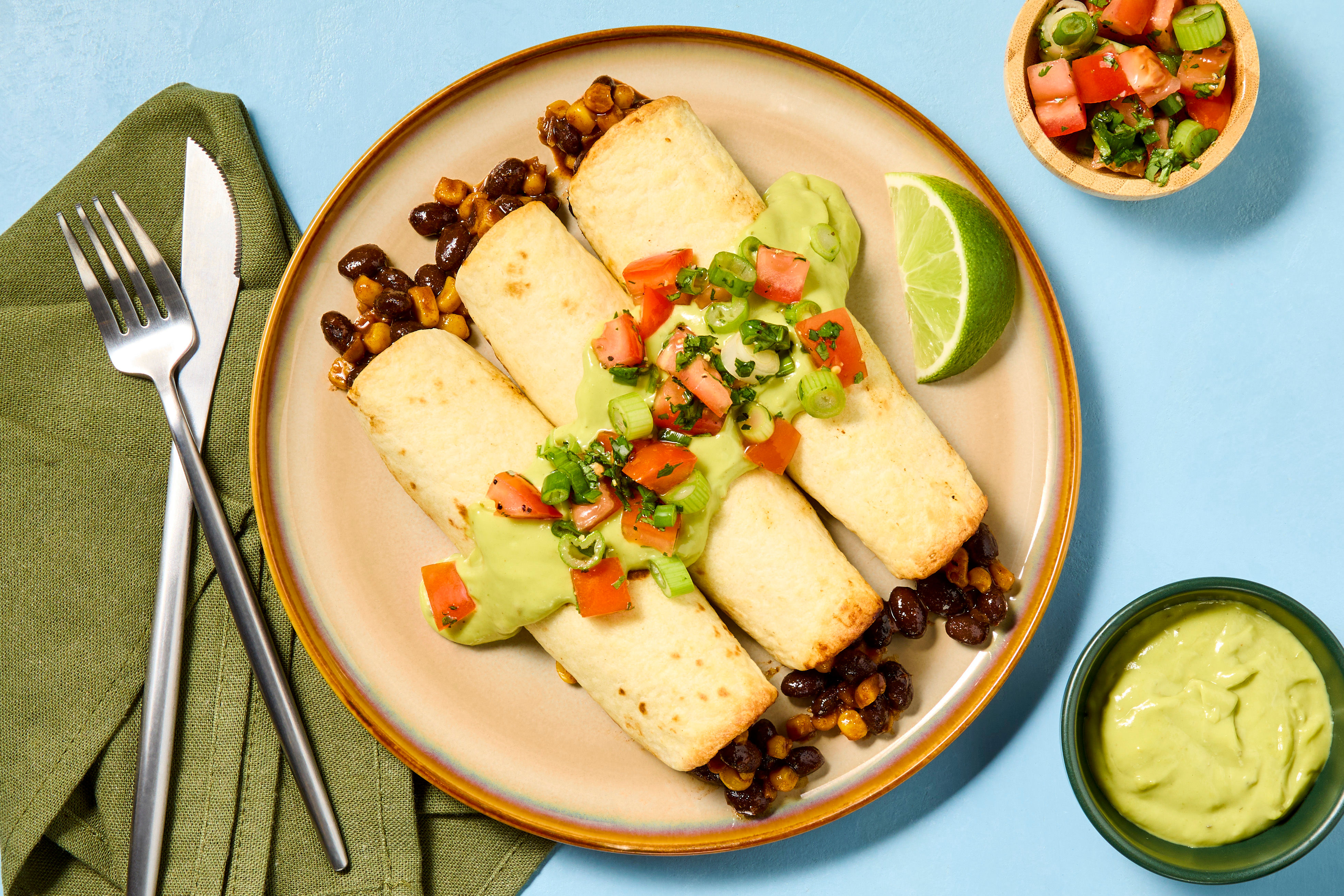 Spicy Turkey, Black Bean & Corn Taquitos
