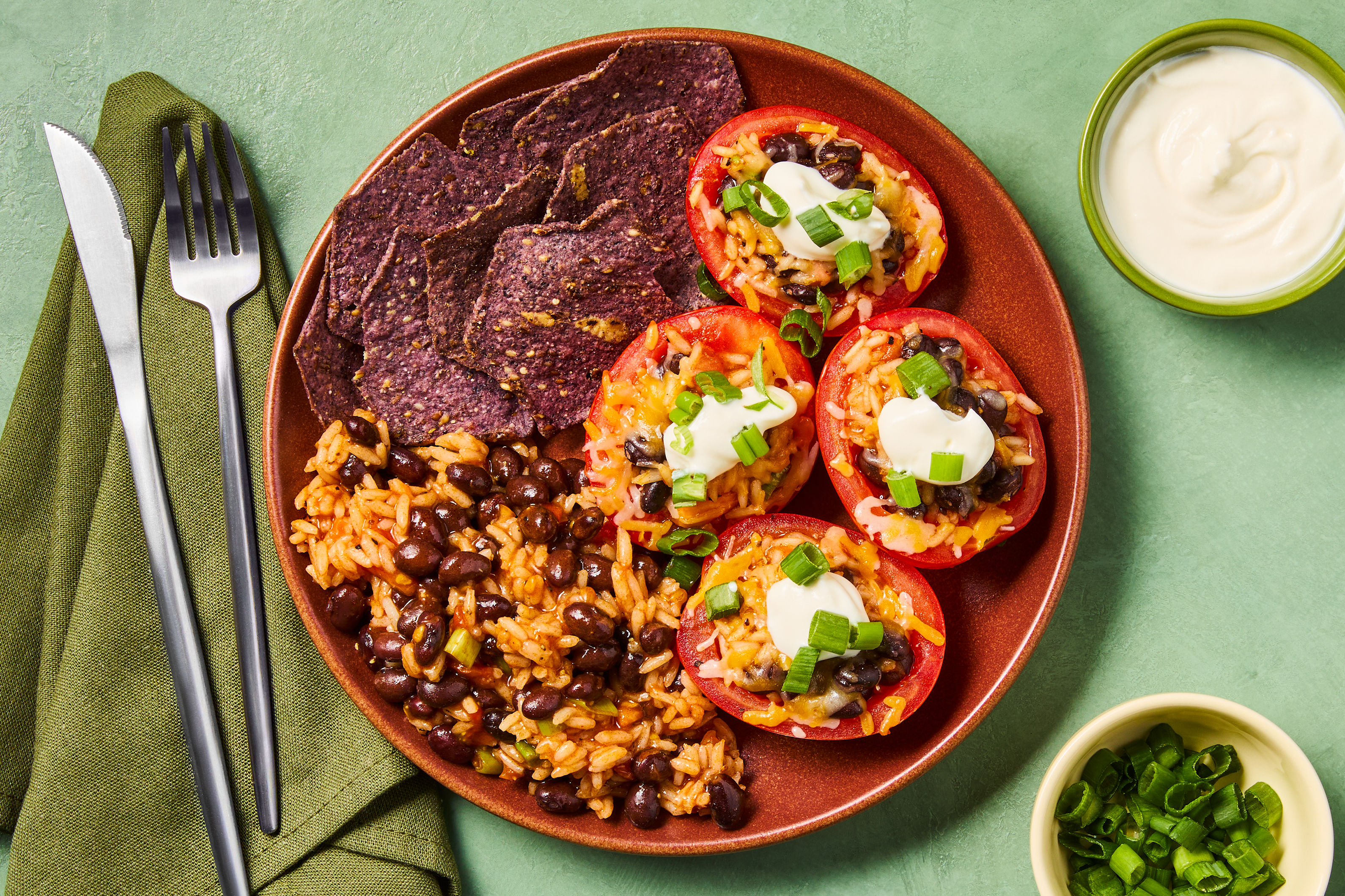 Spicy Tex Mex Cheesy Stuffed Tomatoes