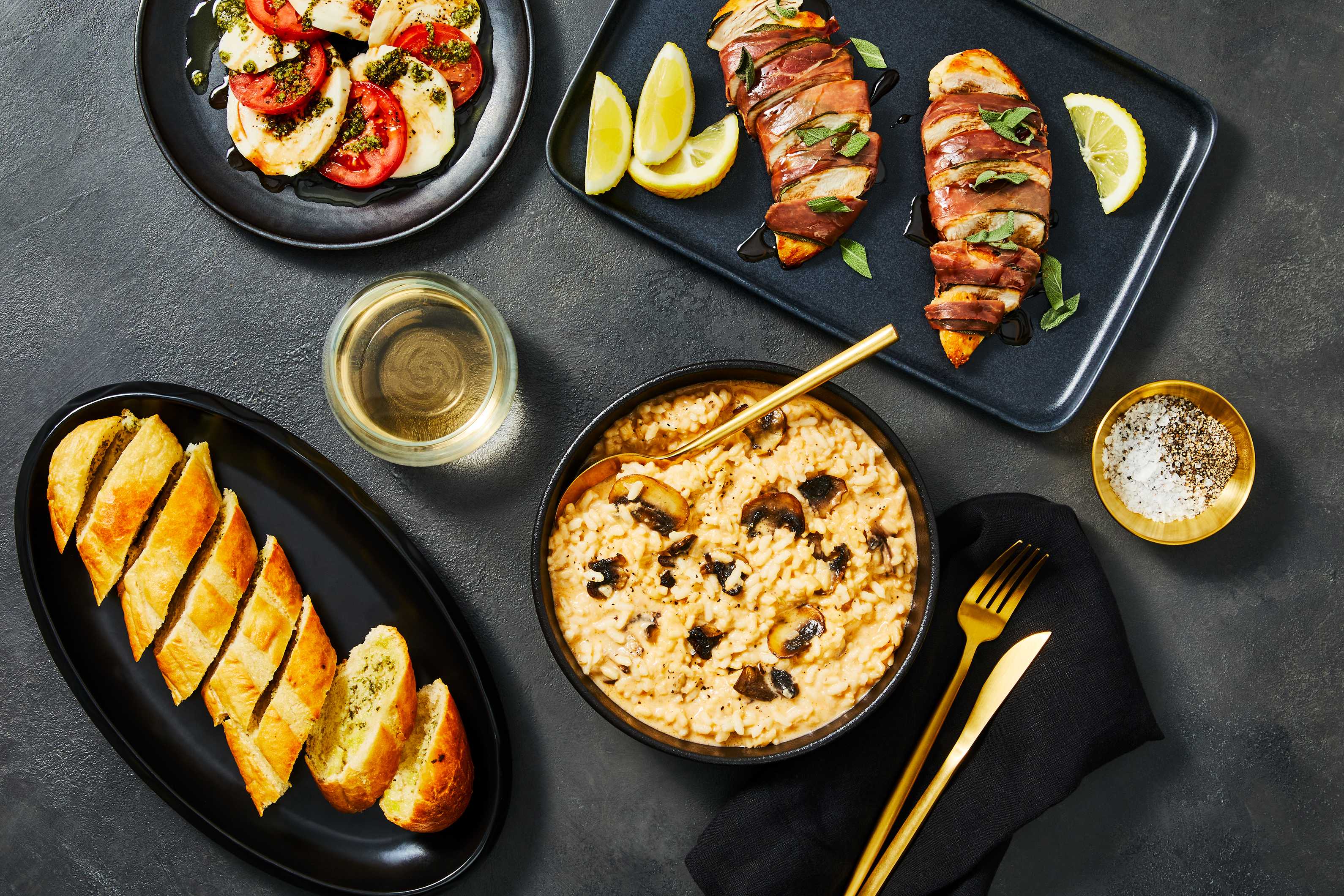 Chicken Saltimbocca with Truffle Risotto