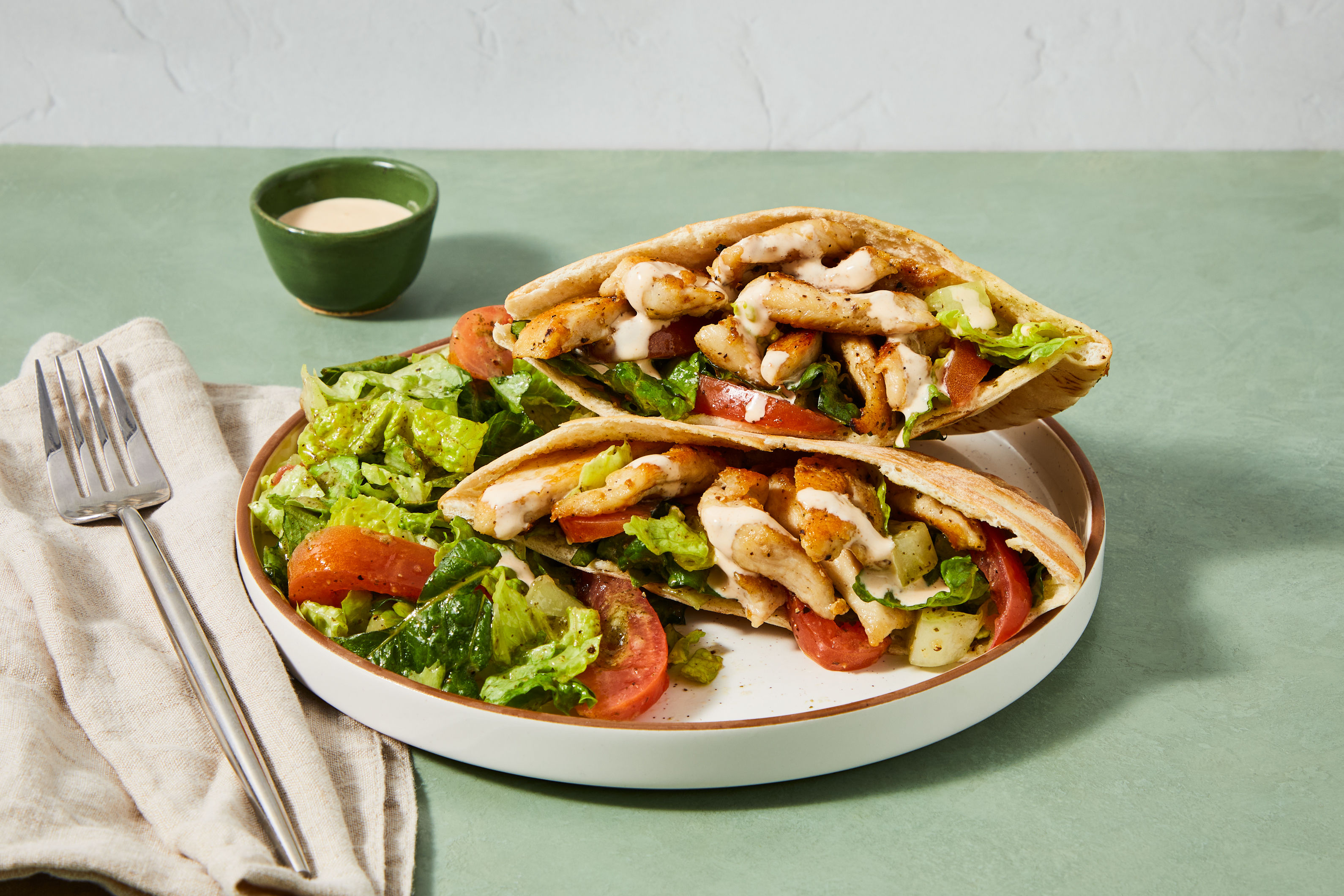 Beef Pita Pockets with Spicy Mayo