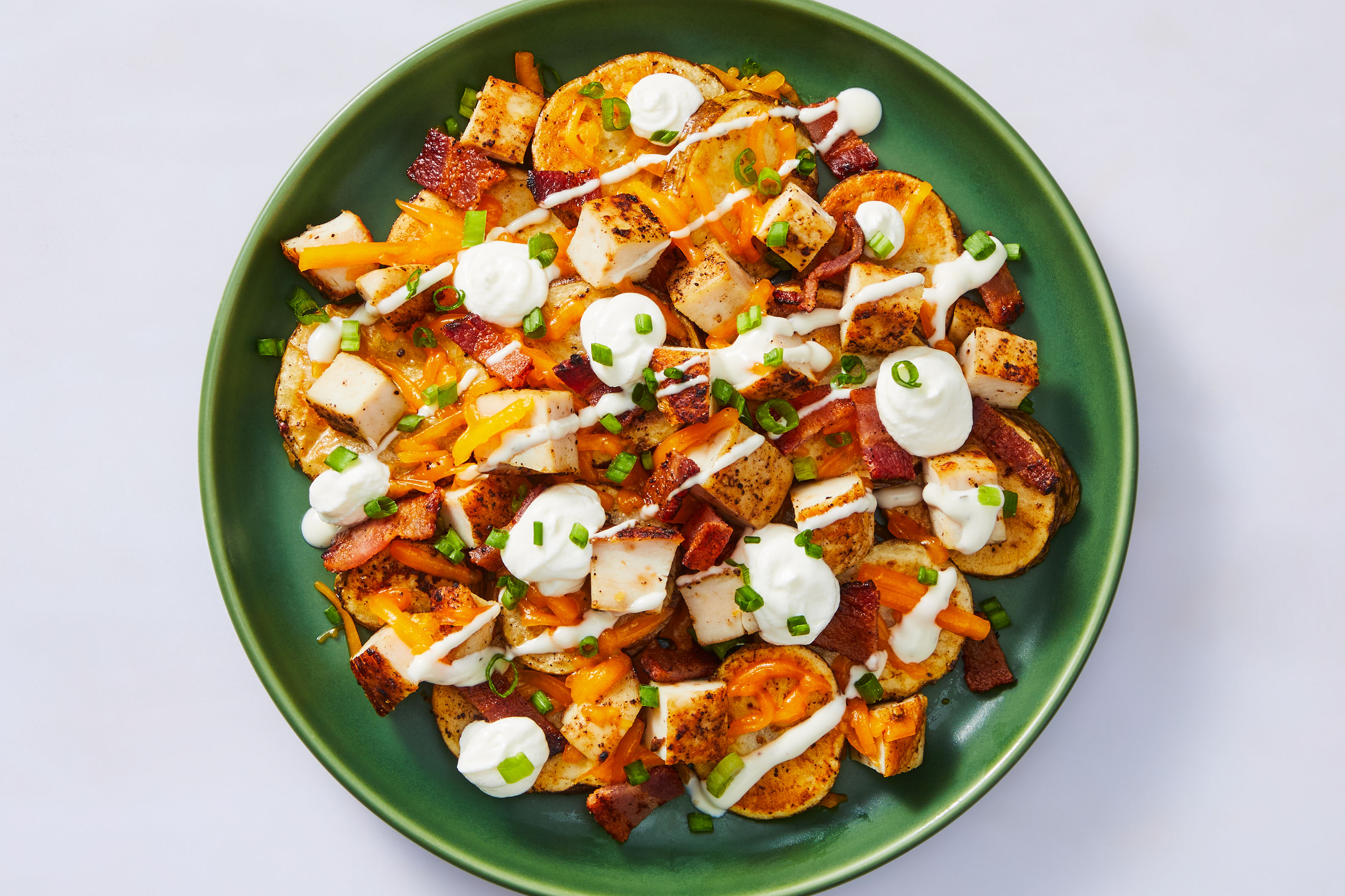 Chicken Bacon Ranch Loaded Potatoes
