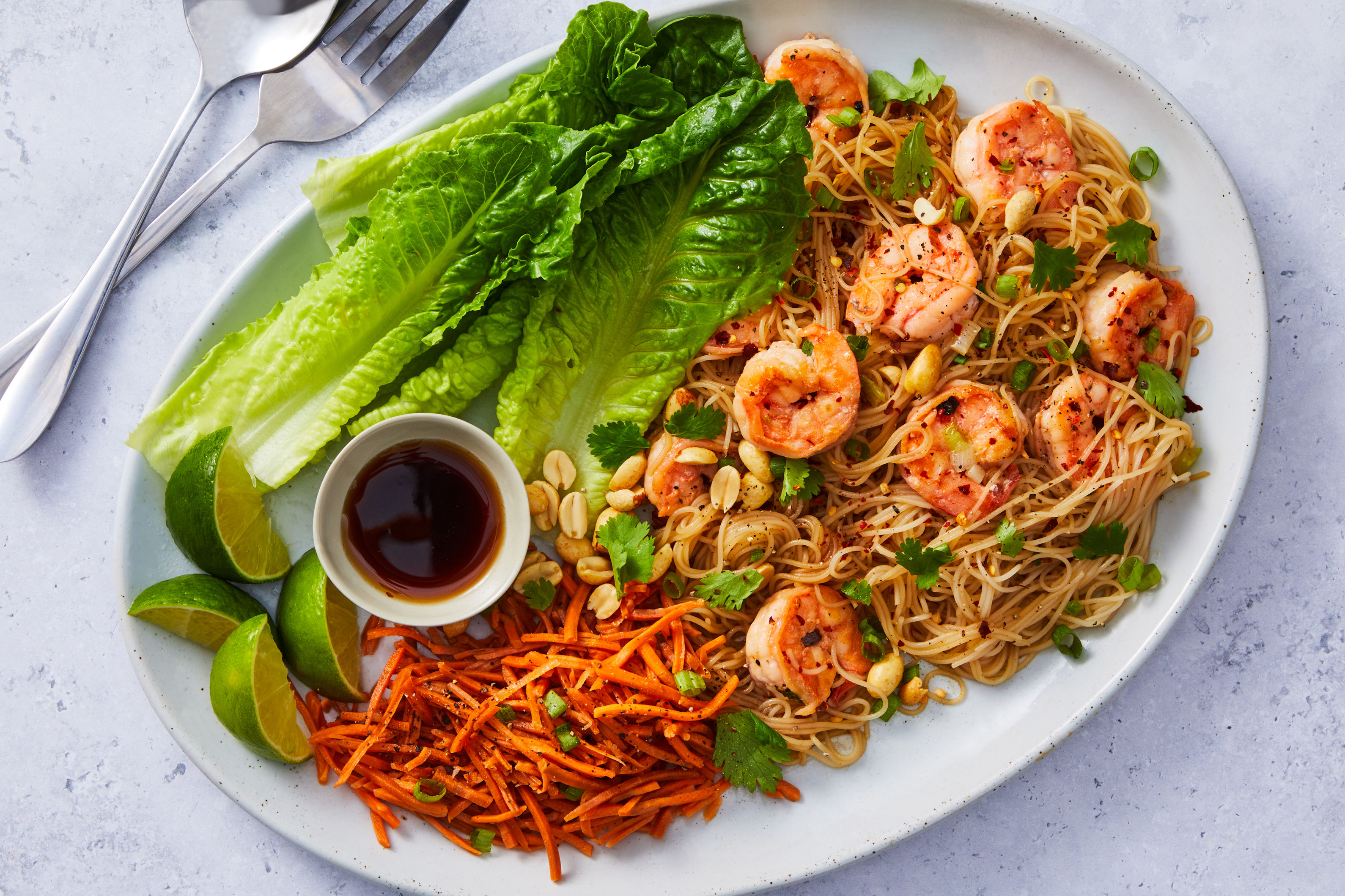 Vietnamese Style Shrimp Lettuce Wraps