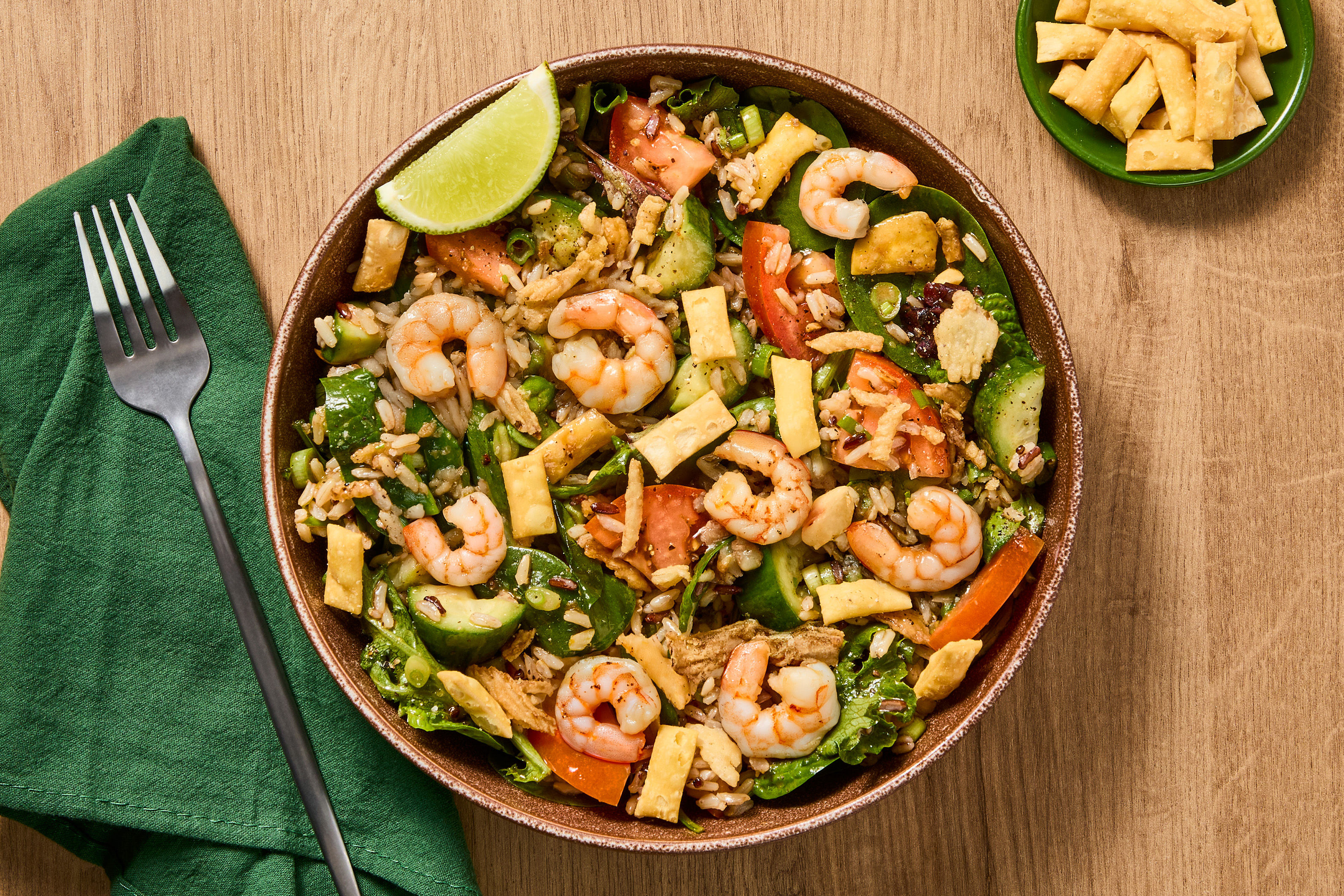 Spicy Thai Style Shrimp & Grain Salad