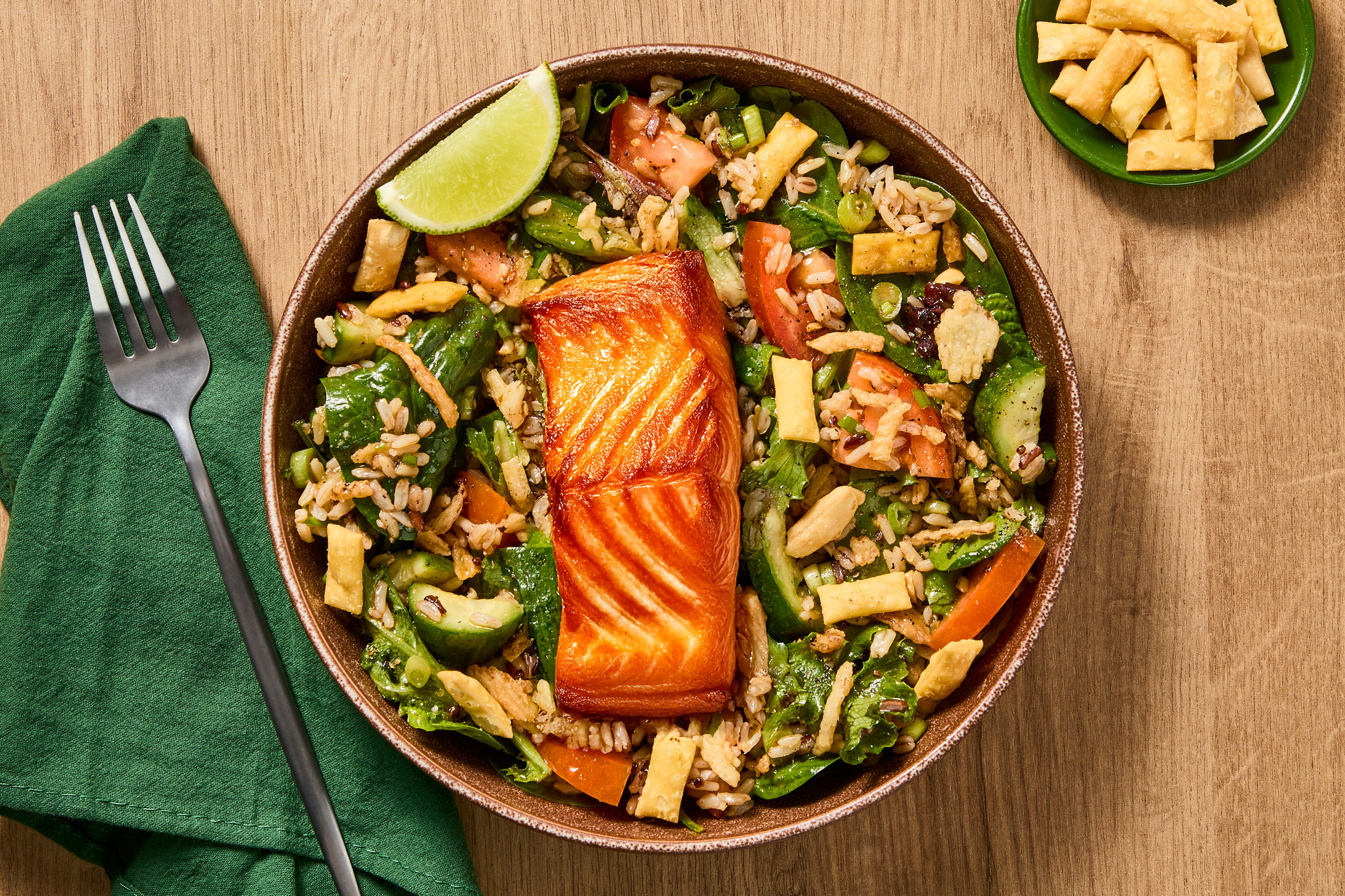 Spicy Thai Style Salmon & Grain Salad