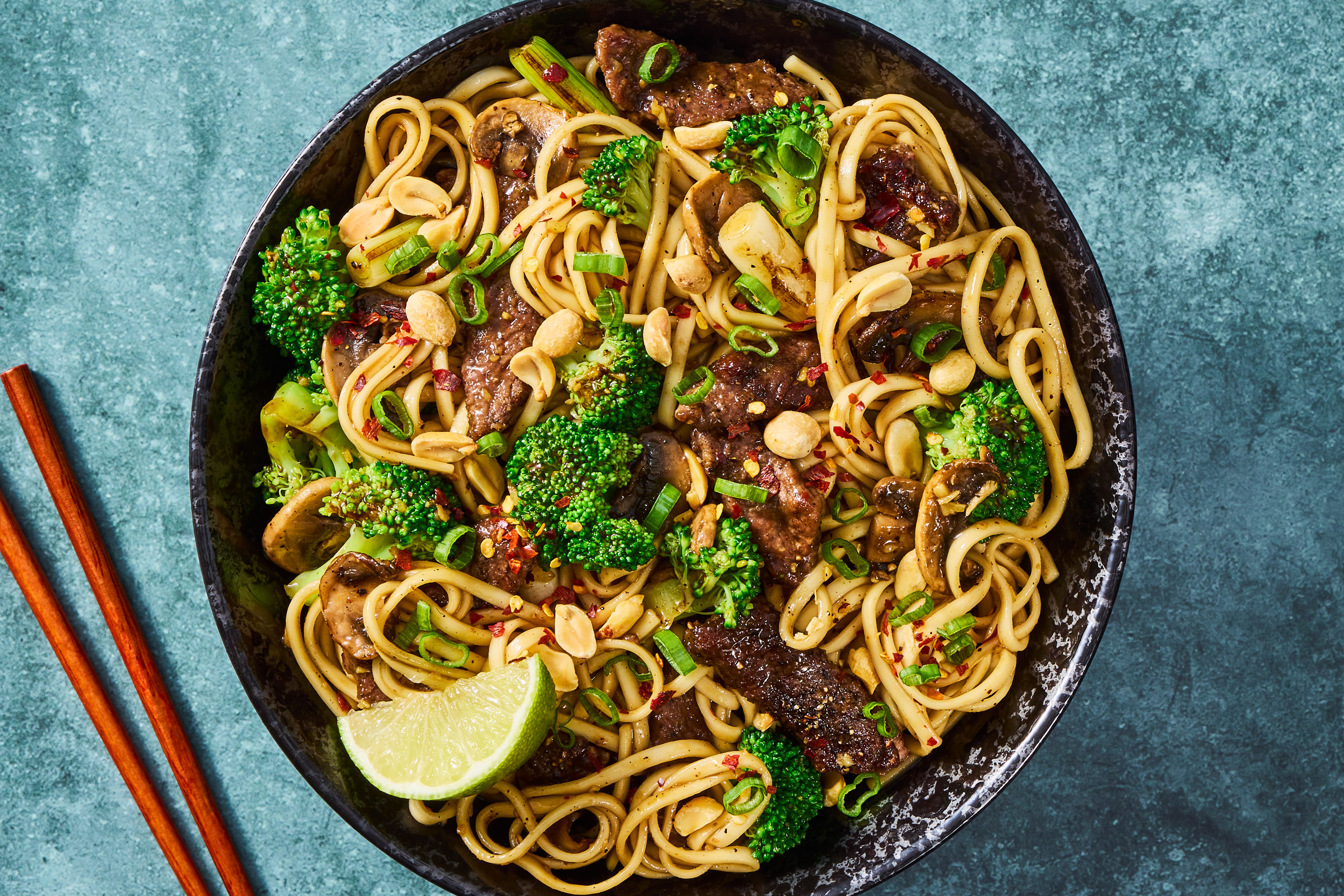 Sweet Soy Steak Lo Mein