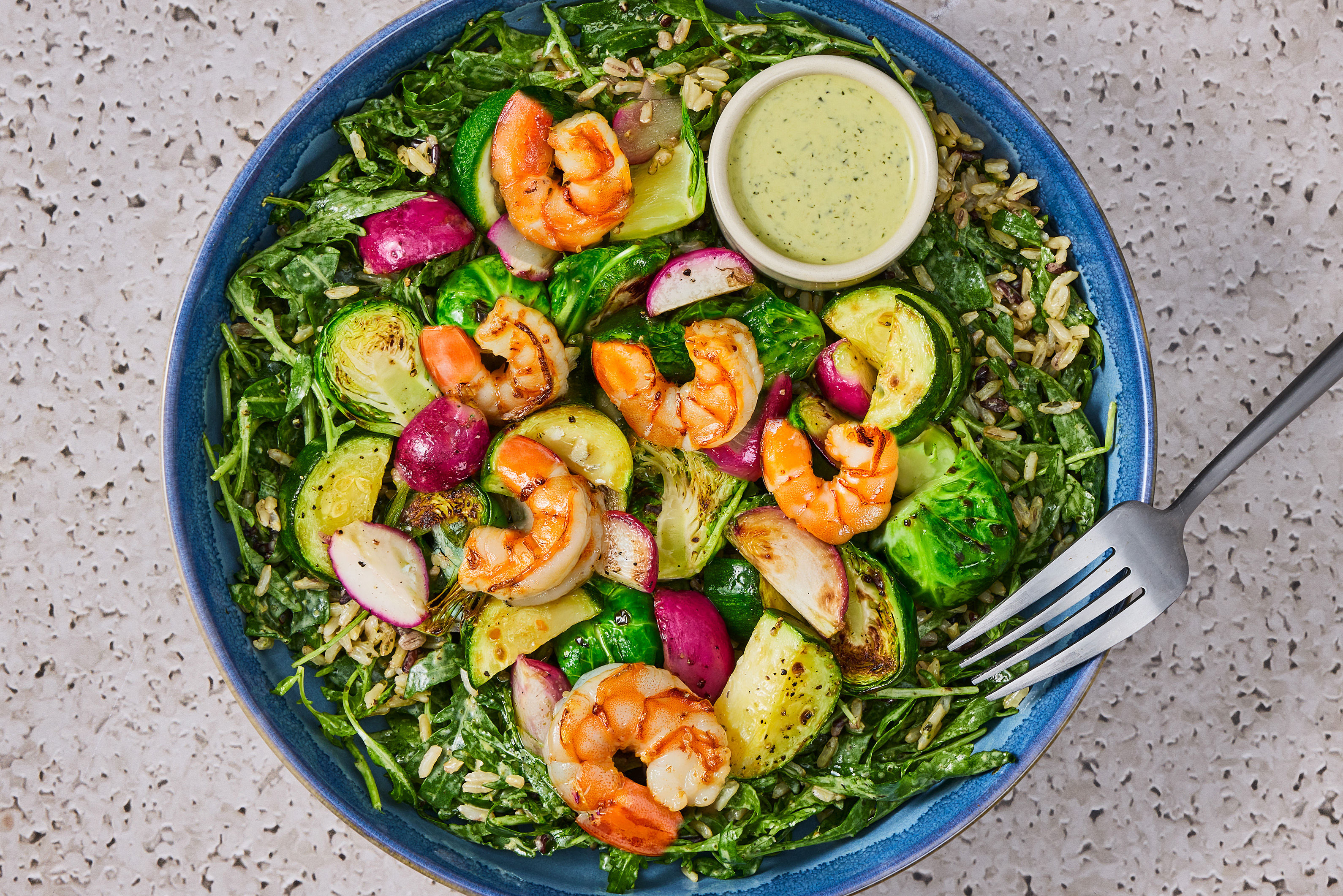 Green Goddess Shrimp & Grain Bowls Recipe