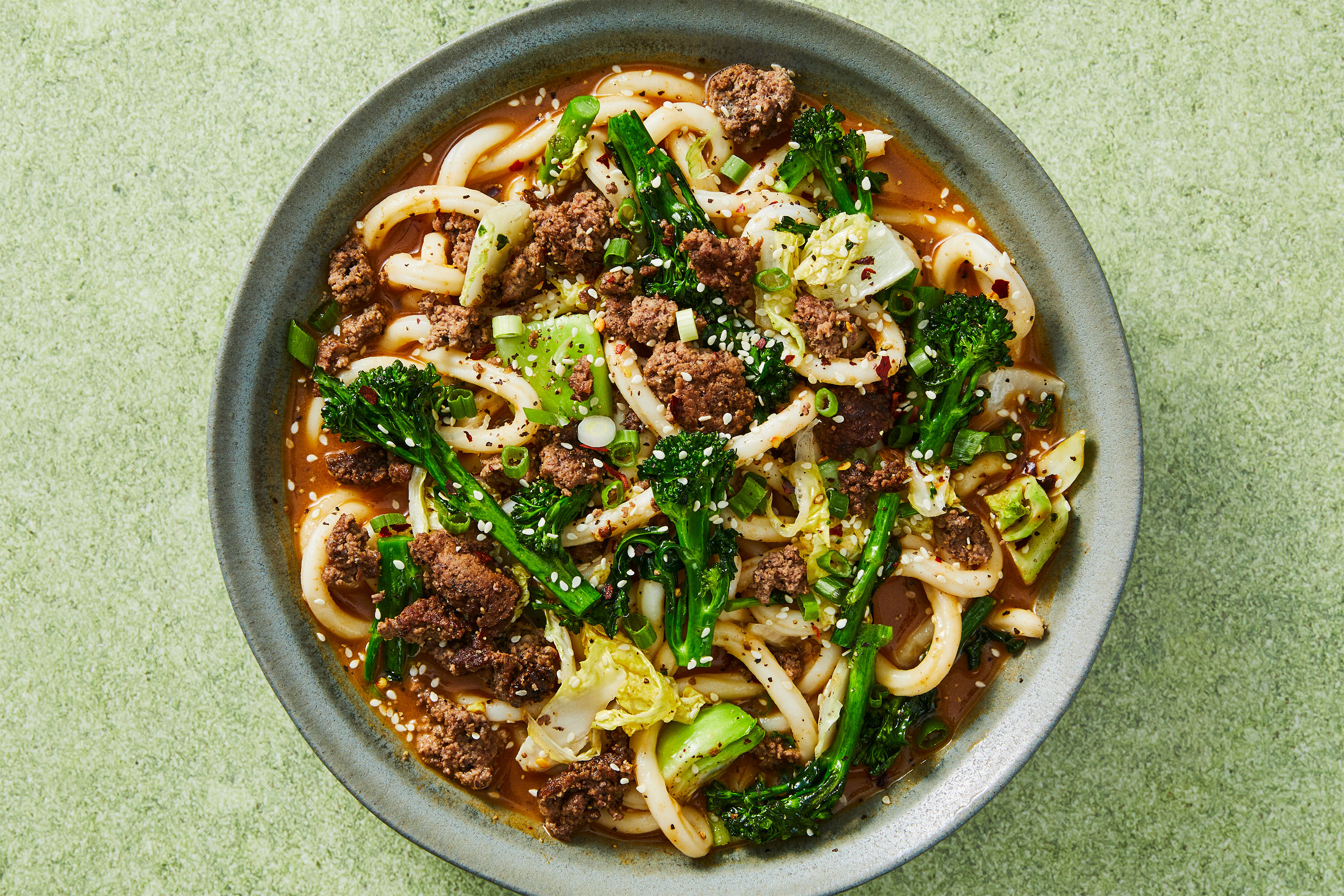 Japanese Spicy Turkey Udon Noodle Soup