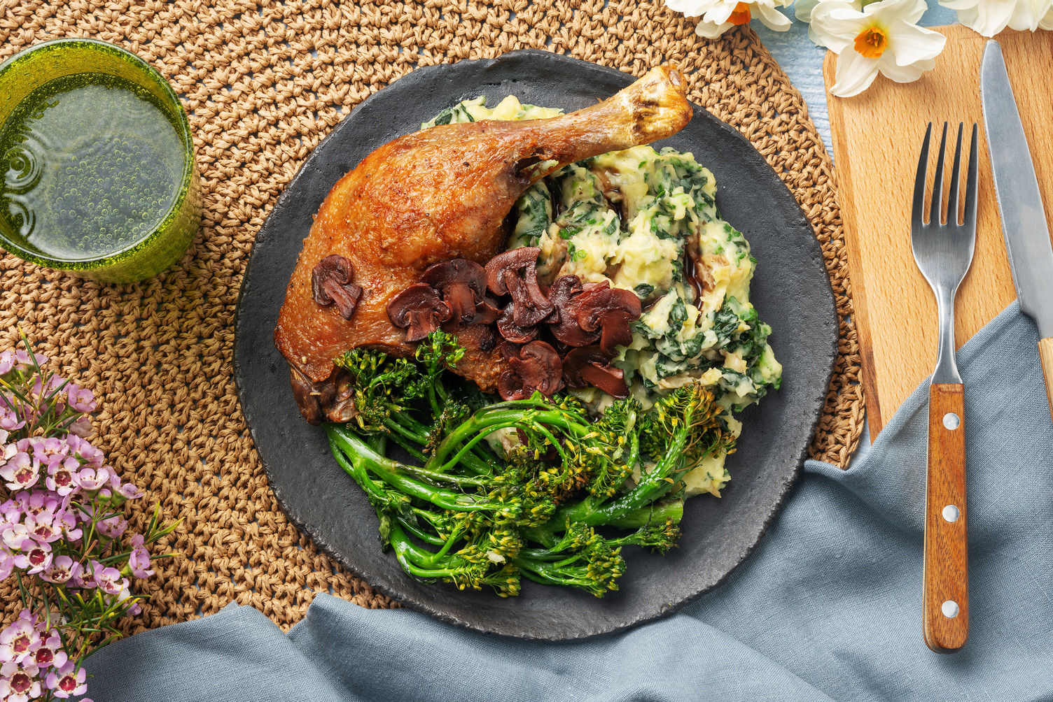 Duck Leg in a Mushroom Red Wine Jus Recipe HelloFresh