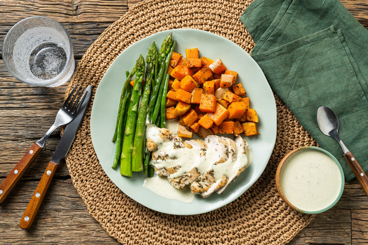 Thyme Chicken Breast & Herbed Butternut Squash Recipe HelloFresh