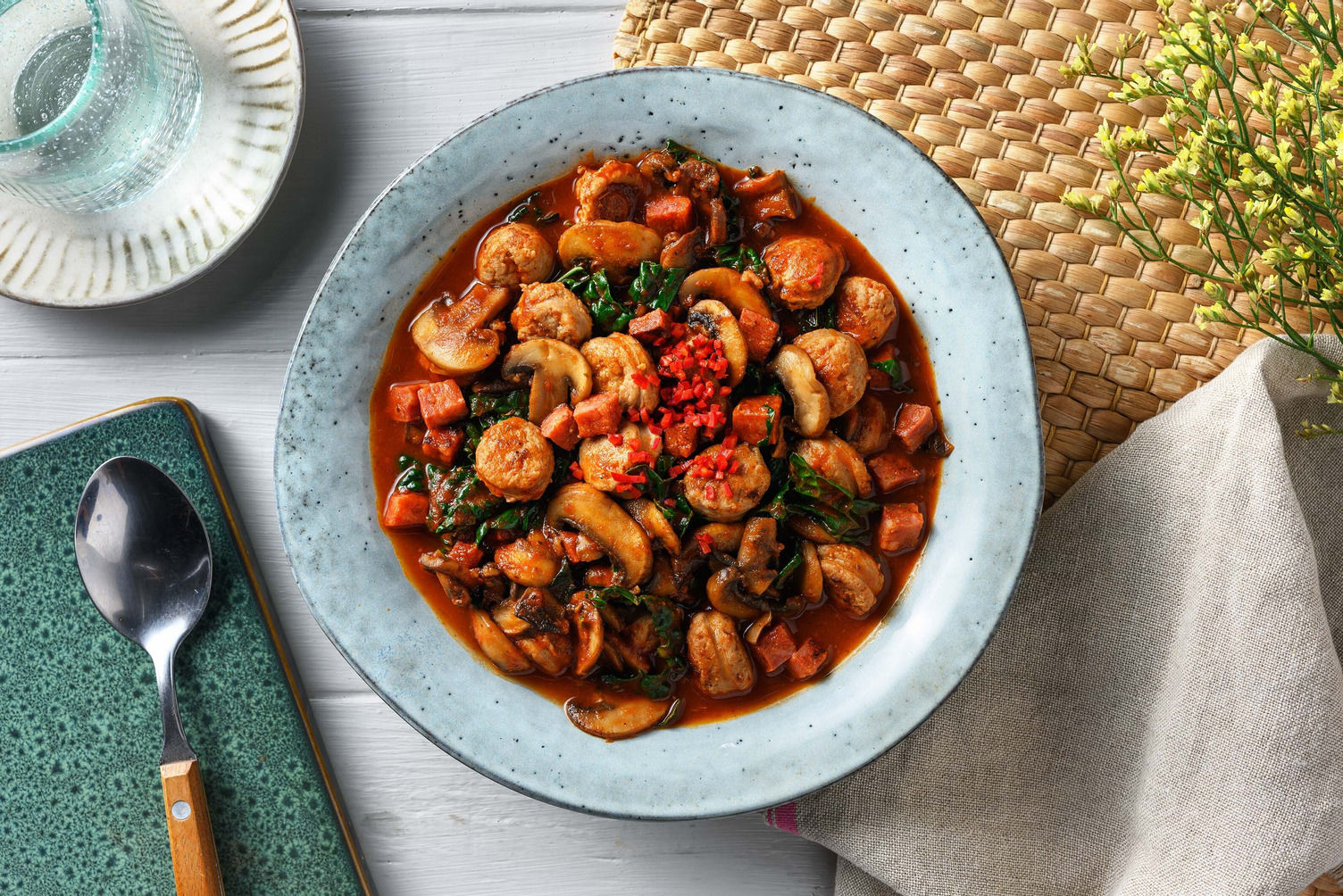 Smoky Pork Sausage and Chorizo Stew Recipe HelloFresh