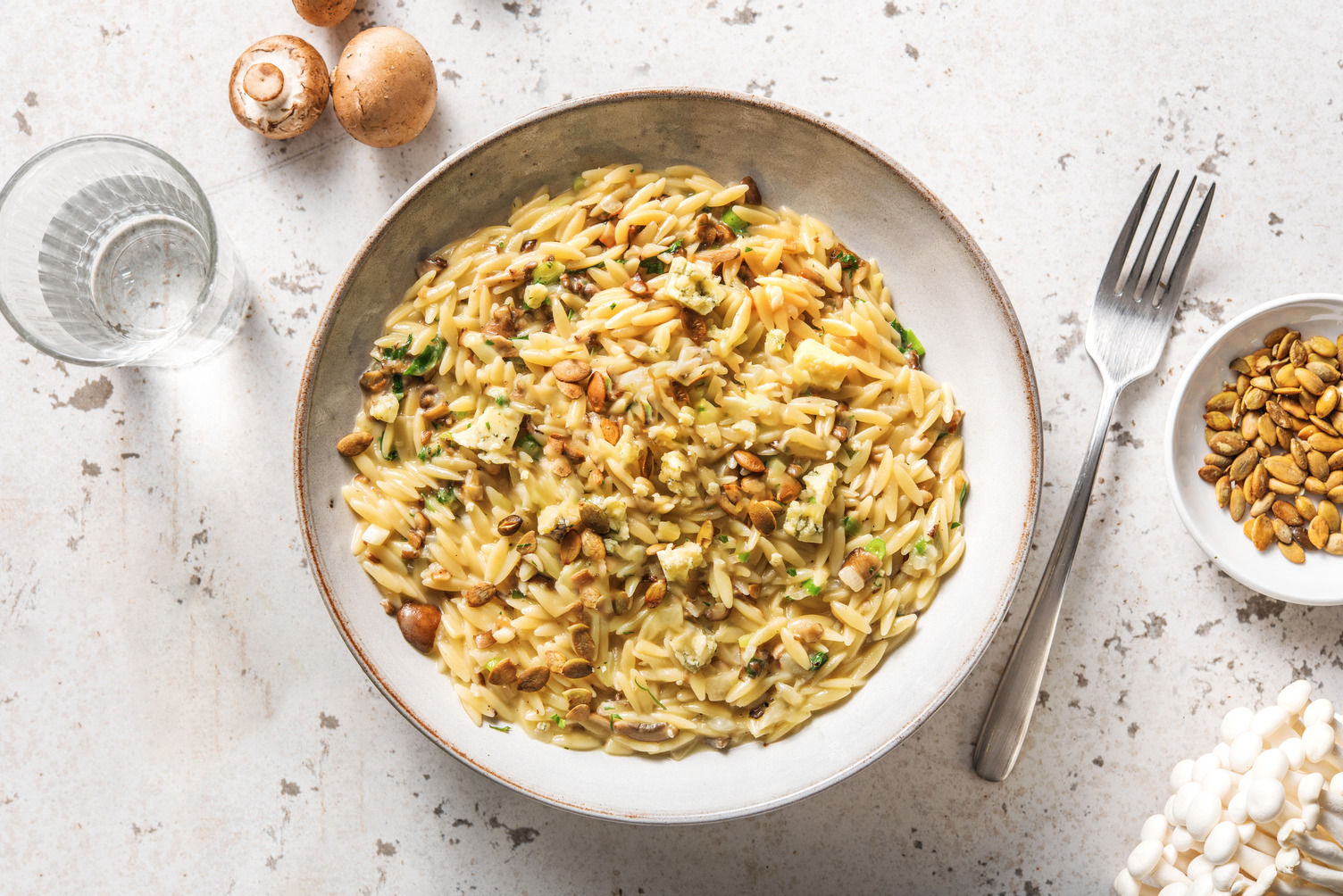 Risotto de orzo con champiñones HelloFresh