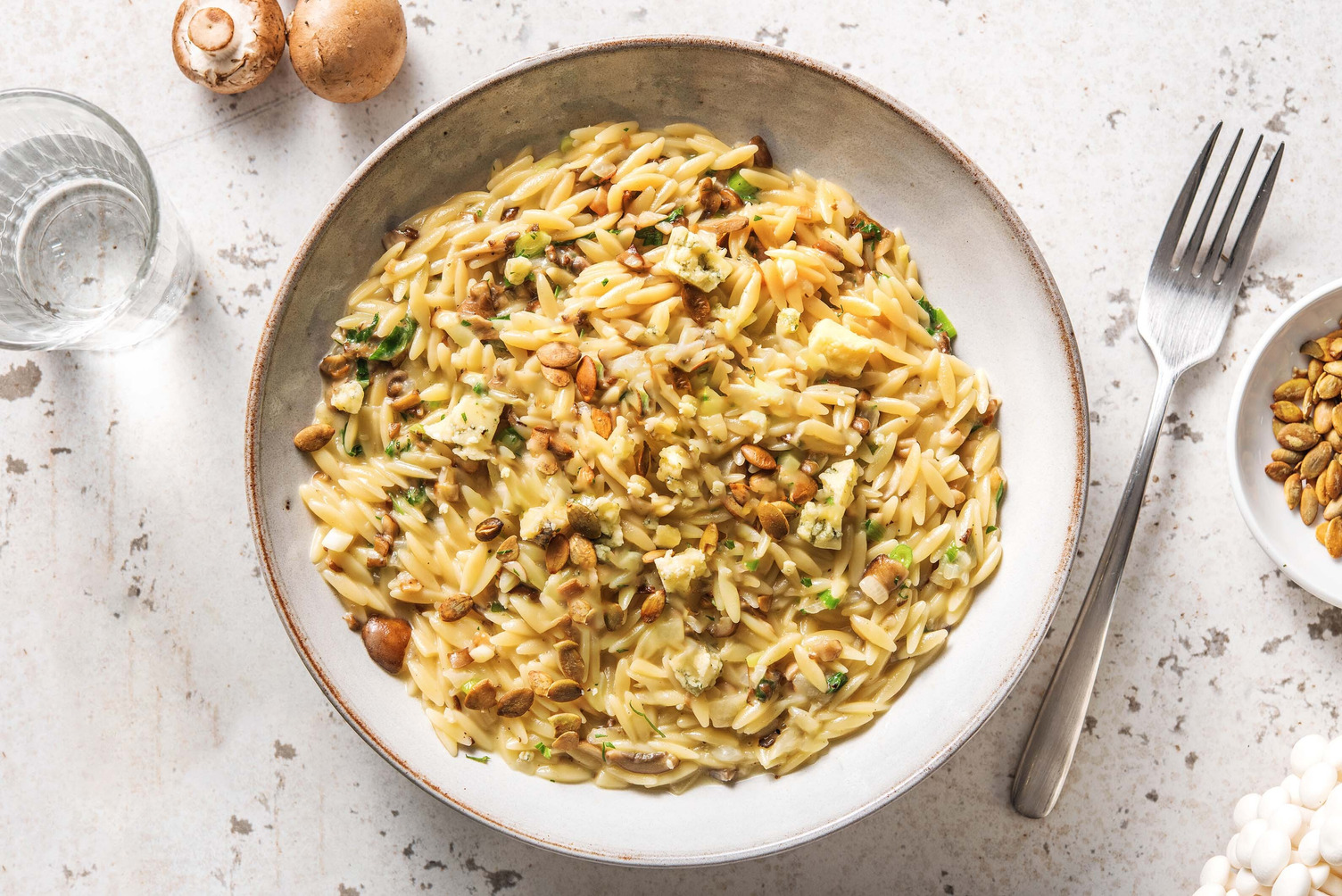 Risotto d'orzo aux champignons Recette HelloFresh