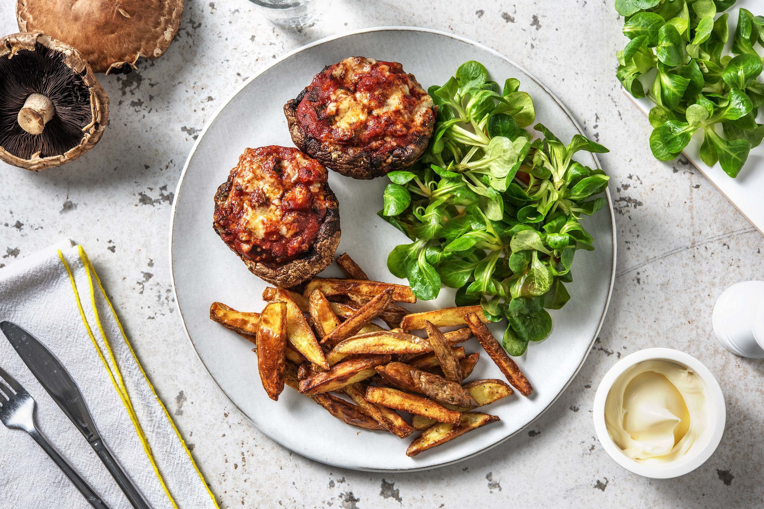 Portobellos farcis façon pizza Recette HelloFresh