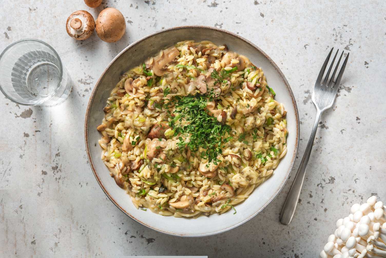 Risotto d'orzo aux champignons Recette HelloFresh
