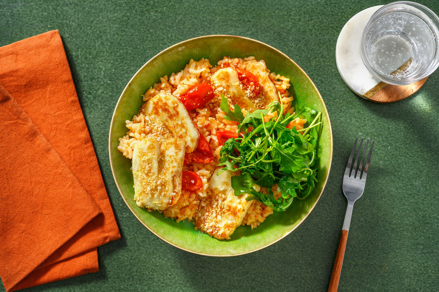 Halloumi and SunDried Tomato Risotto Recipe HelloFresh