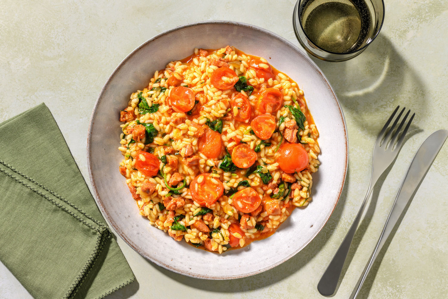 Baked Herby Prawn & Spinach Risotto Recipe | HelloFresh