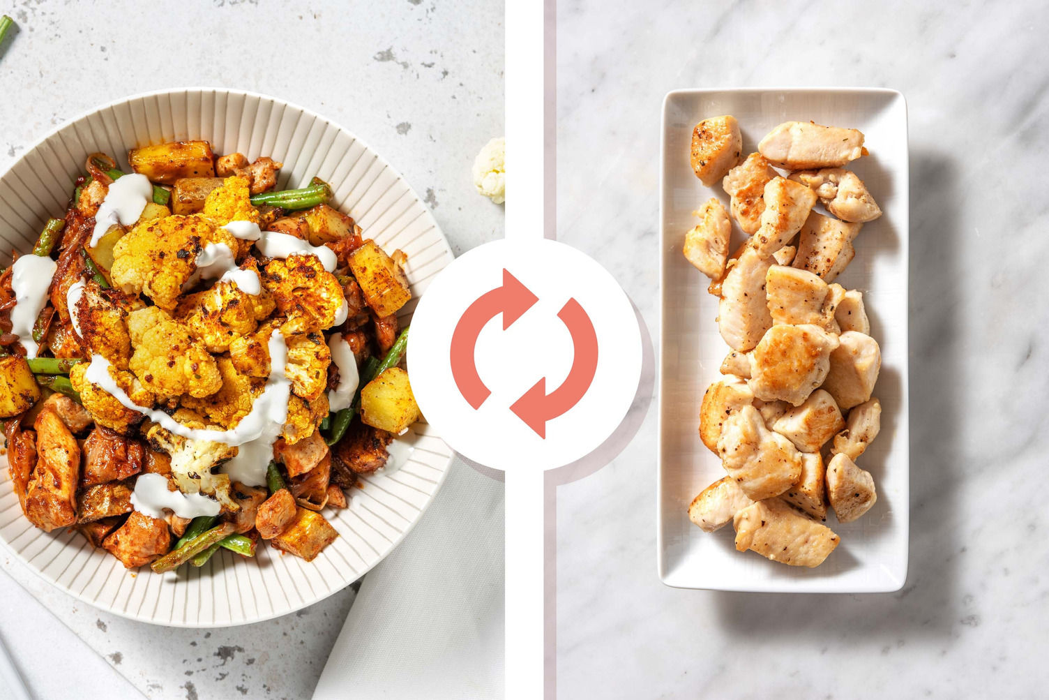 Harissa Diced Chicken Breast and Roasted Cauliflower Recipe HelloFresh