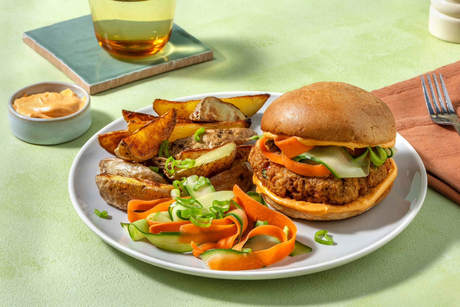 Spicy thai cod burger HelloFresh