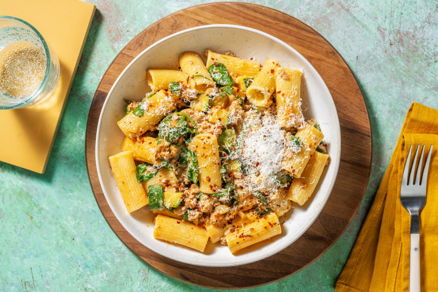 Creamy Sun-Dried Tomato Pesto and Pork Pasta Recipe | HelloFresh