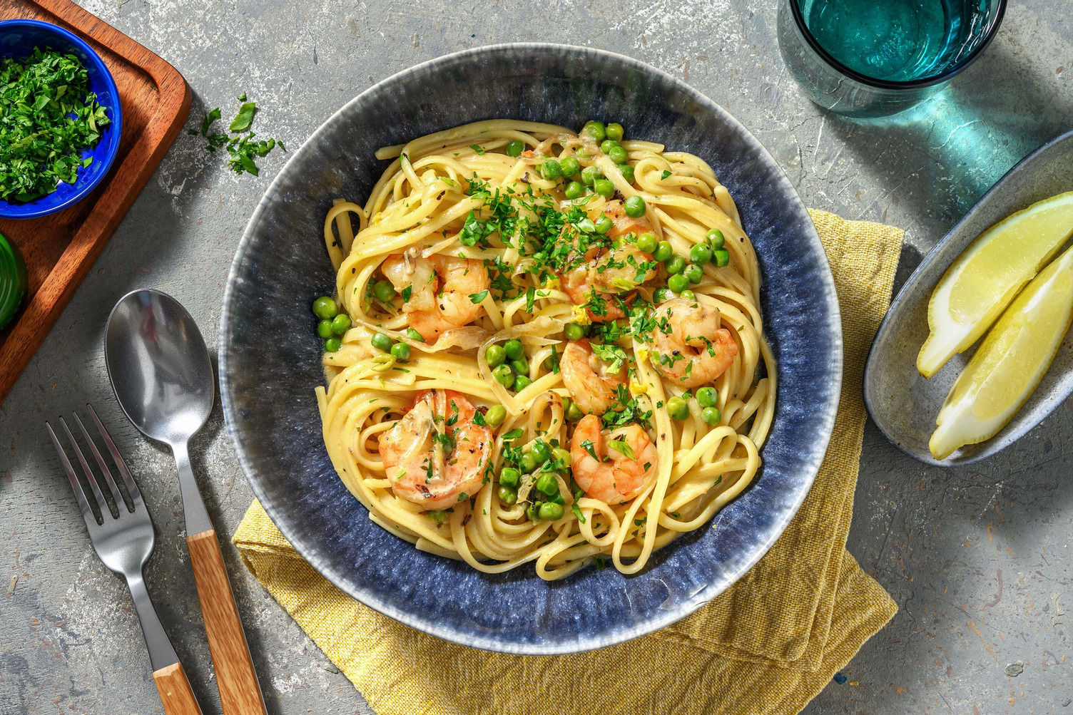 Herby Lemon and Prawn Linguine Recipe HelloFresh