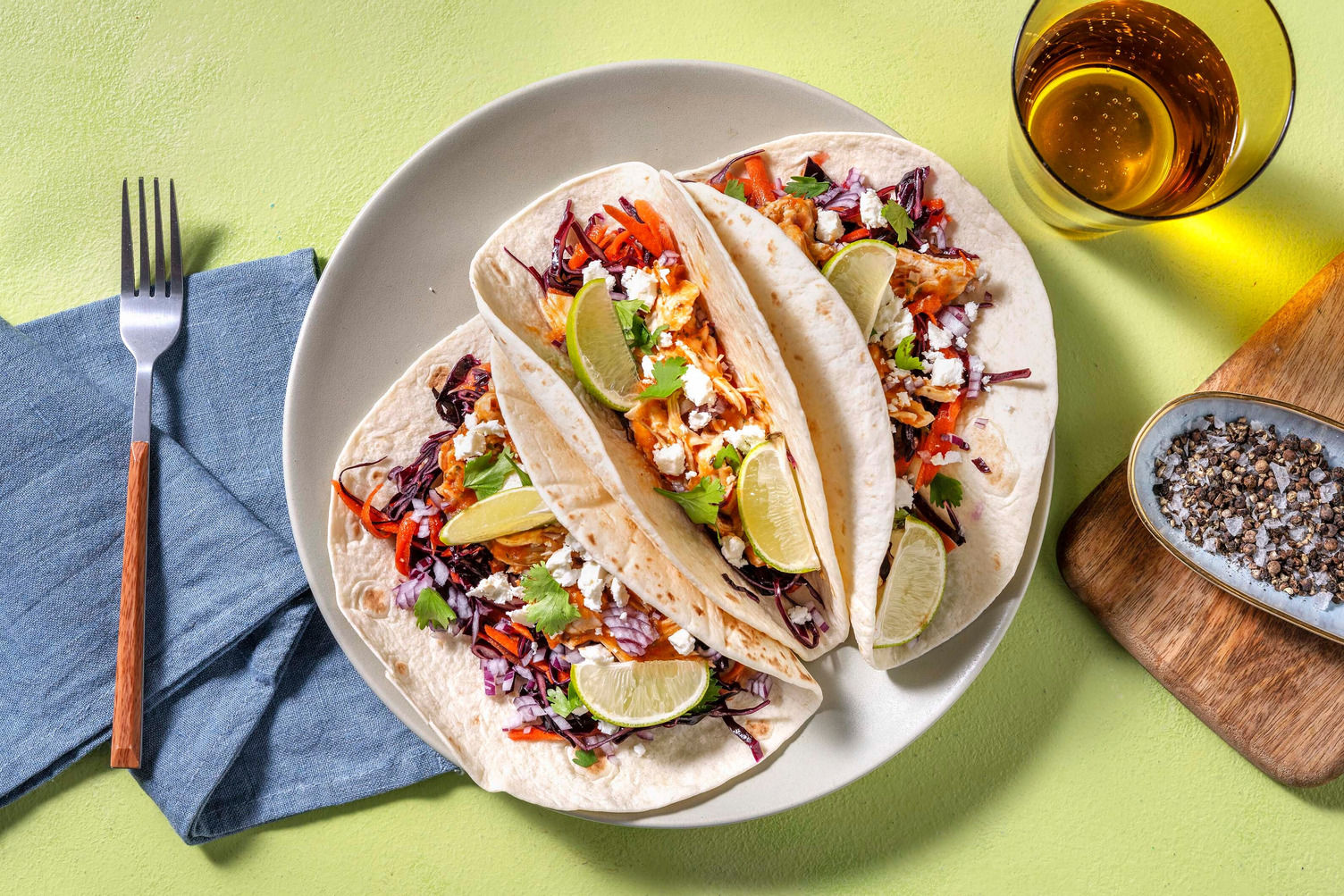 Fajitas au poulet tinga Recette HelloFresh