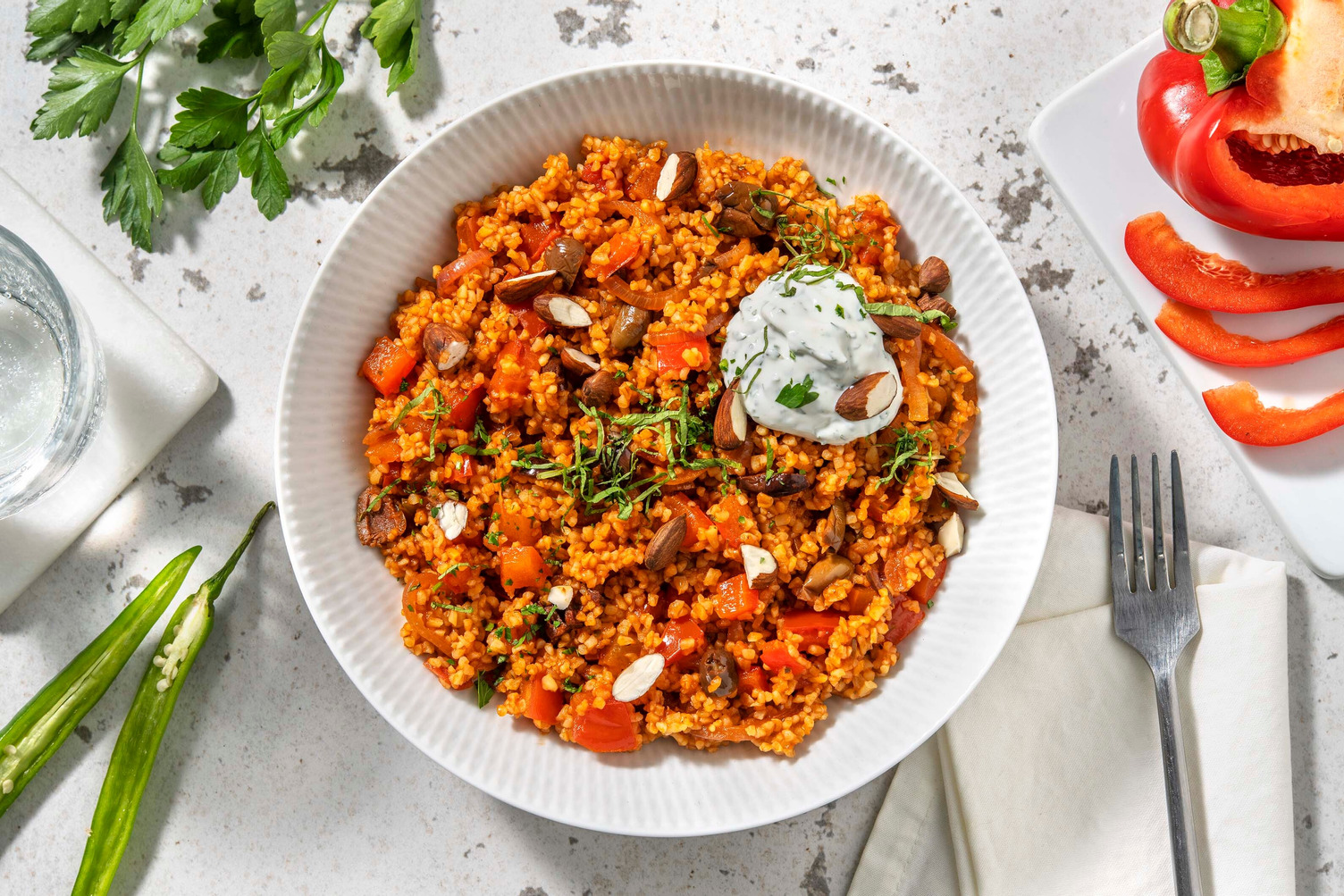 Recette Boulgour pilaf aux légumes