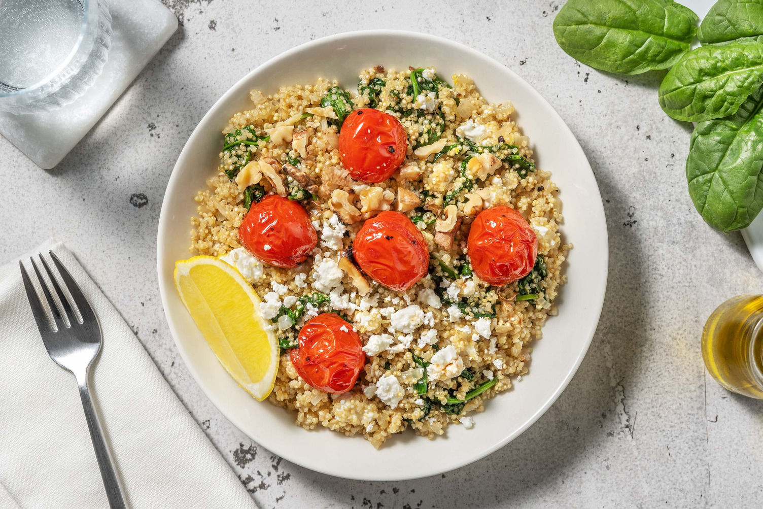 Quinoarisotto met witte kaas en citroen Recept HelloFresh