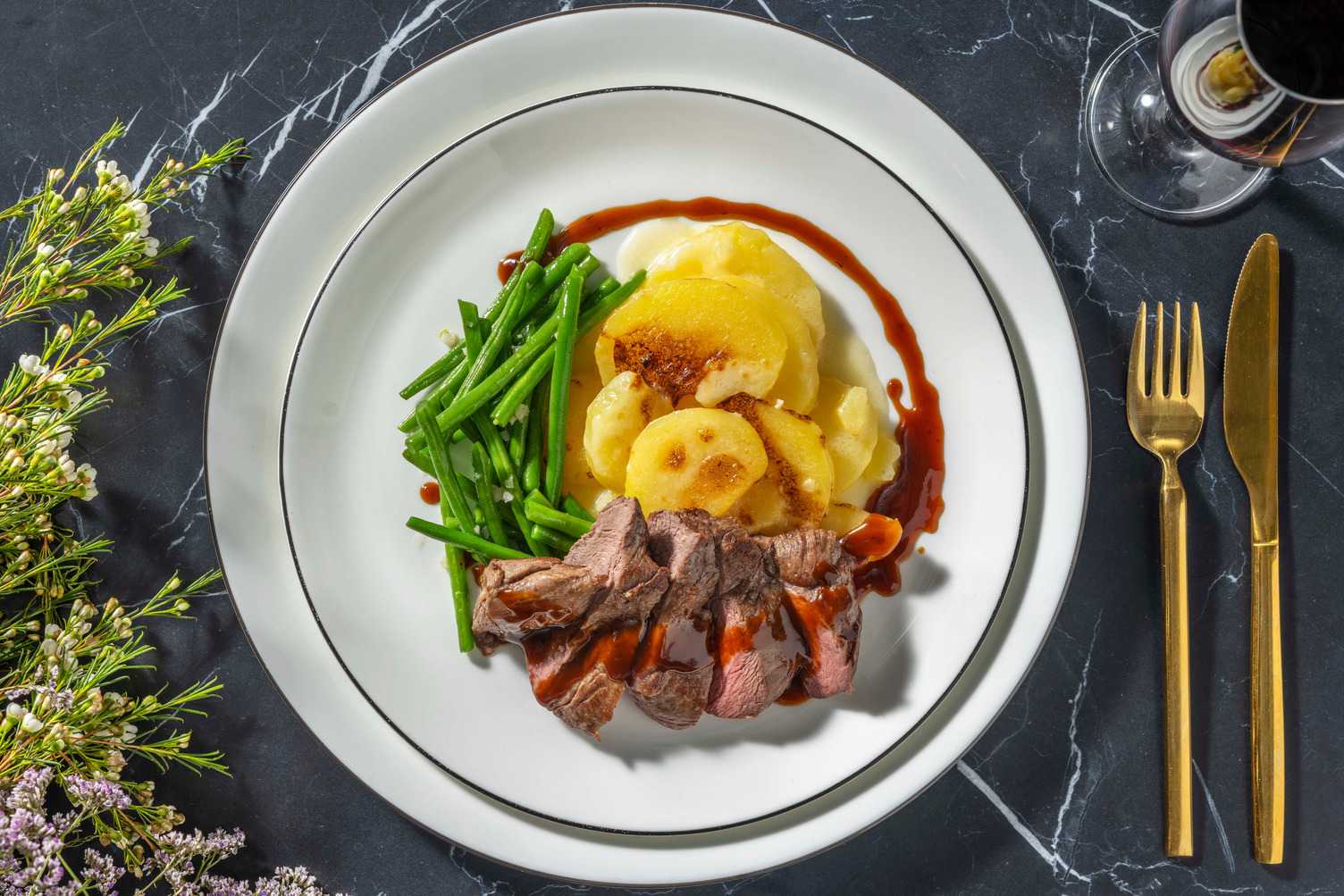 Lamb Steak and Red Wine Jus Recipe HelloFresh