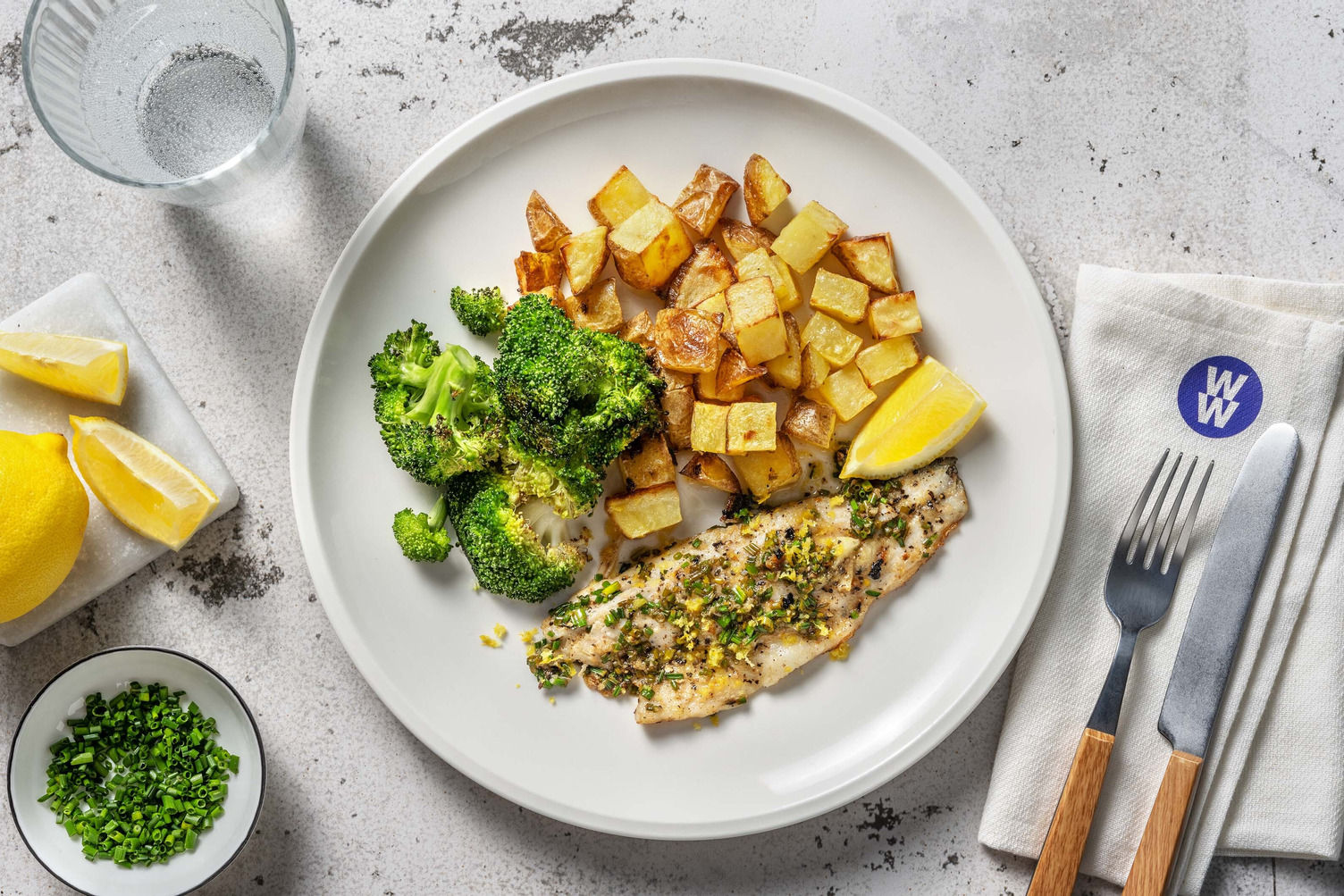 Lemon and Herb Sea Bass in Garlic Butter Recipe | HelloFresh